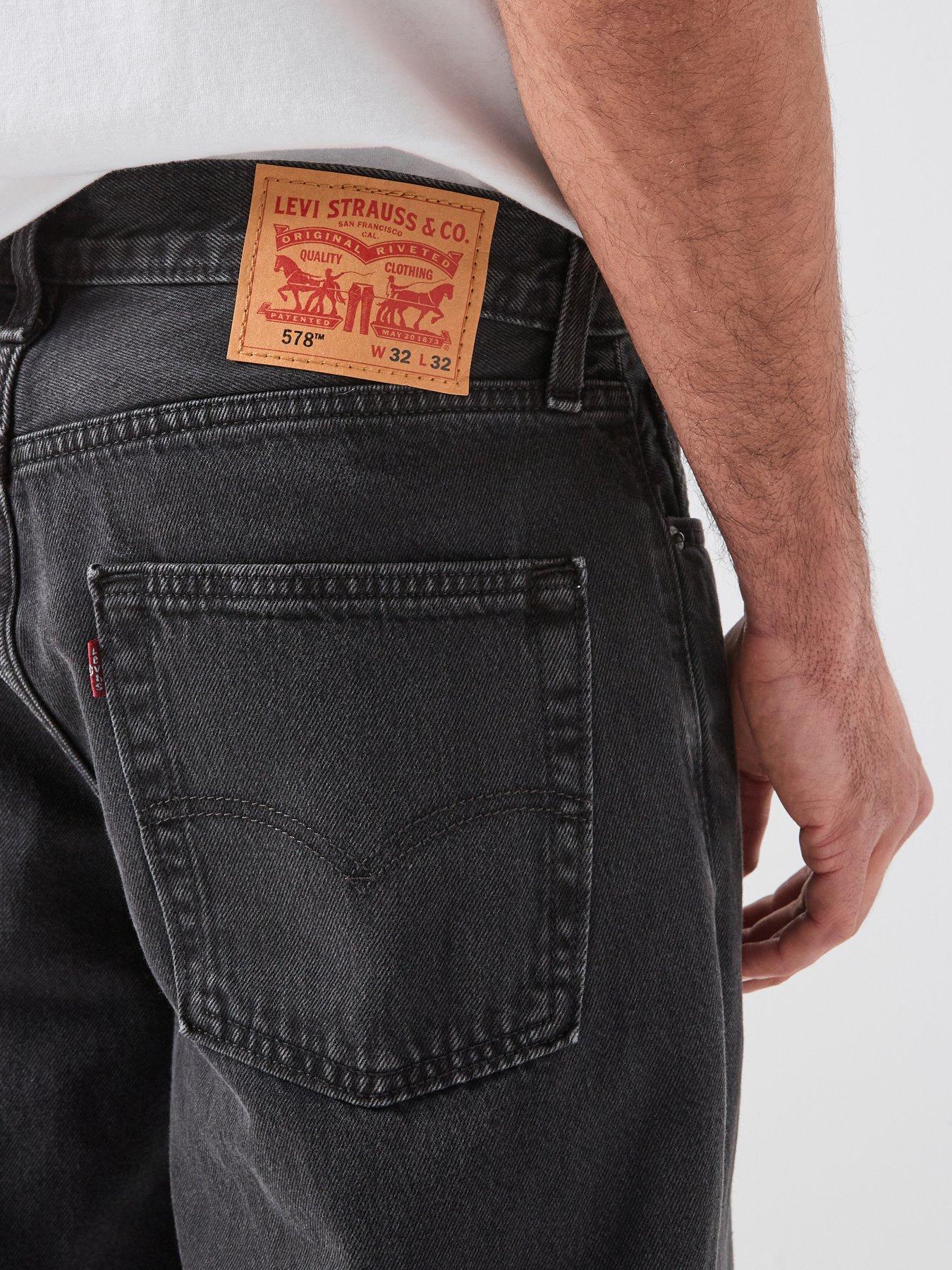 Levi's 578 Baggy Loose Fit Jeans Hold My Bag - Black | Very