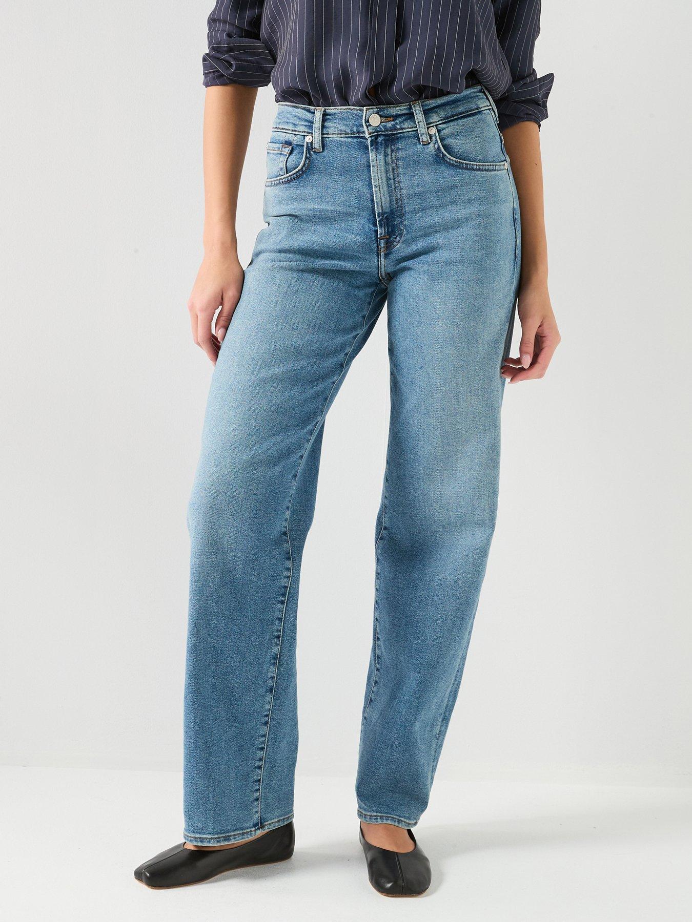 7 FOR ALL MANKIND Luxe Vintage Stovepipe Straight Jeans - Blue