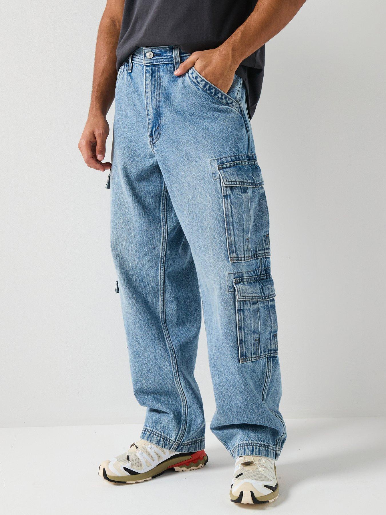 Levi's 578 Baggy Fit Cargo Jeans, Light Blue, Size 30R, Men