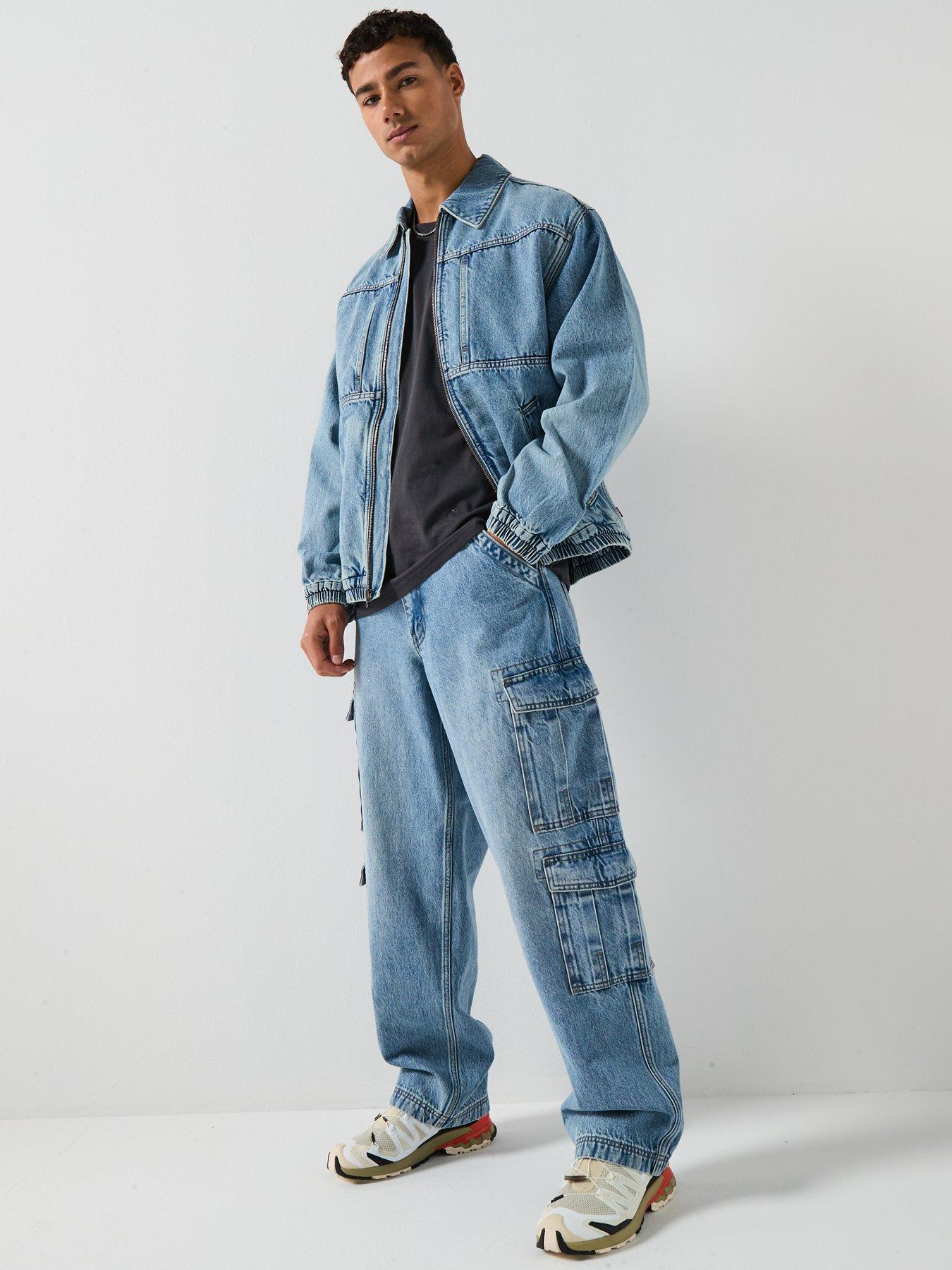 Image 3 of 6 of Levi's 578 Baggy Fit Cargo Jeans - Joyful Clouds