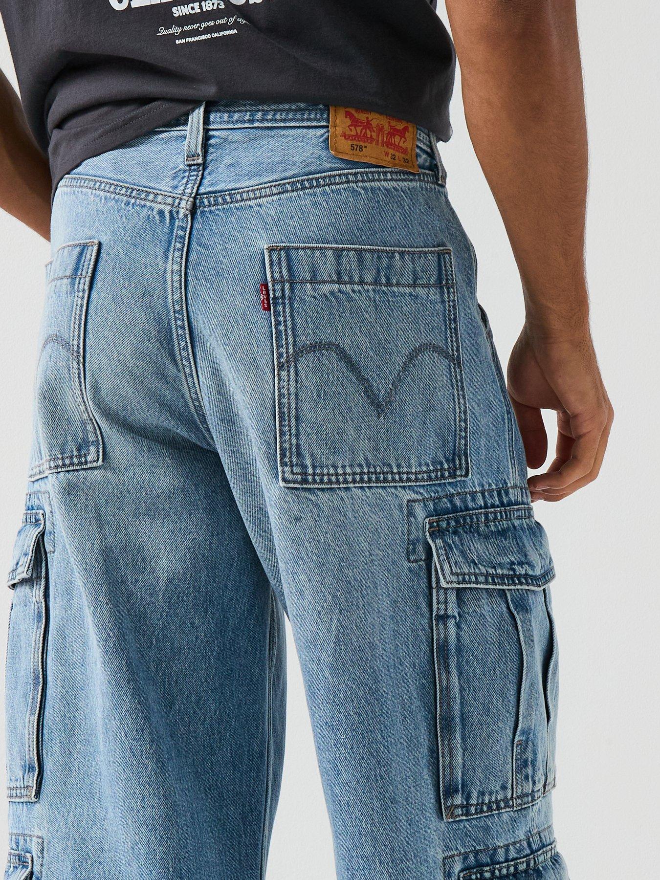 Image 5 of 6 of Levi's 578 Baggy Fit Cargo Jeans - Joyful Clouds