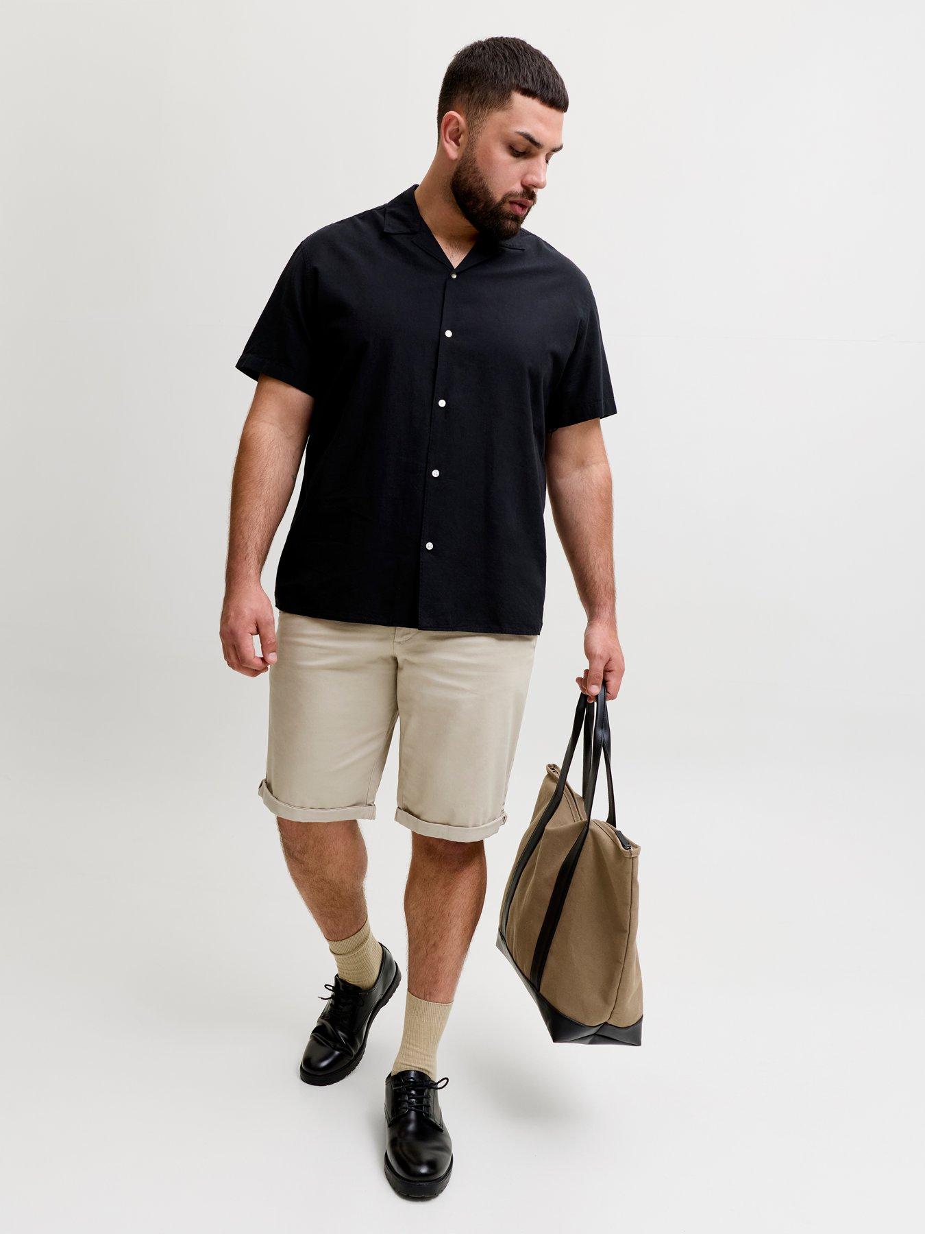 Image 2 of 7 of Jack & Jones Plus Bowie Shorts - Beige