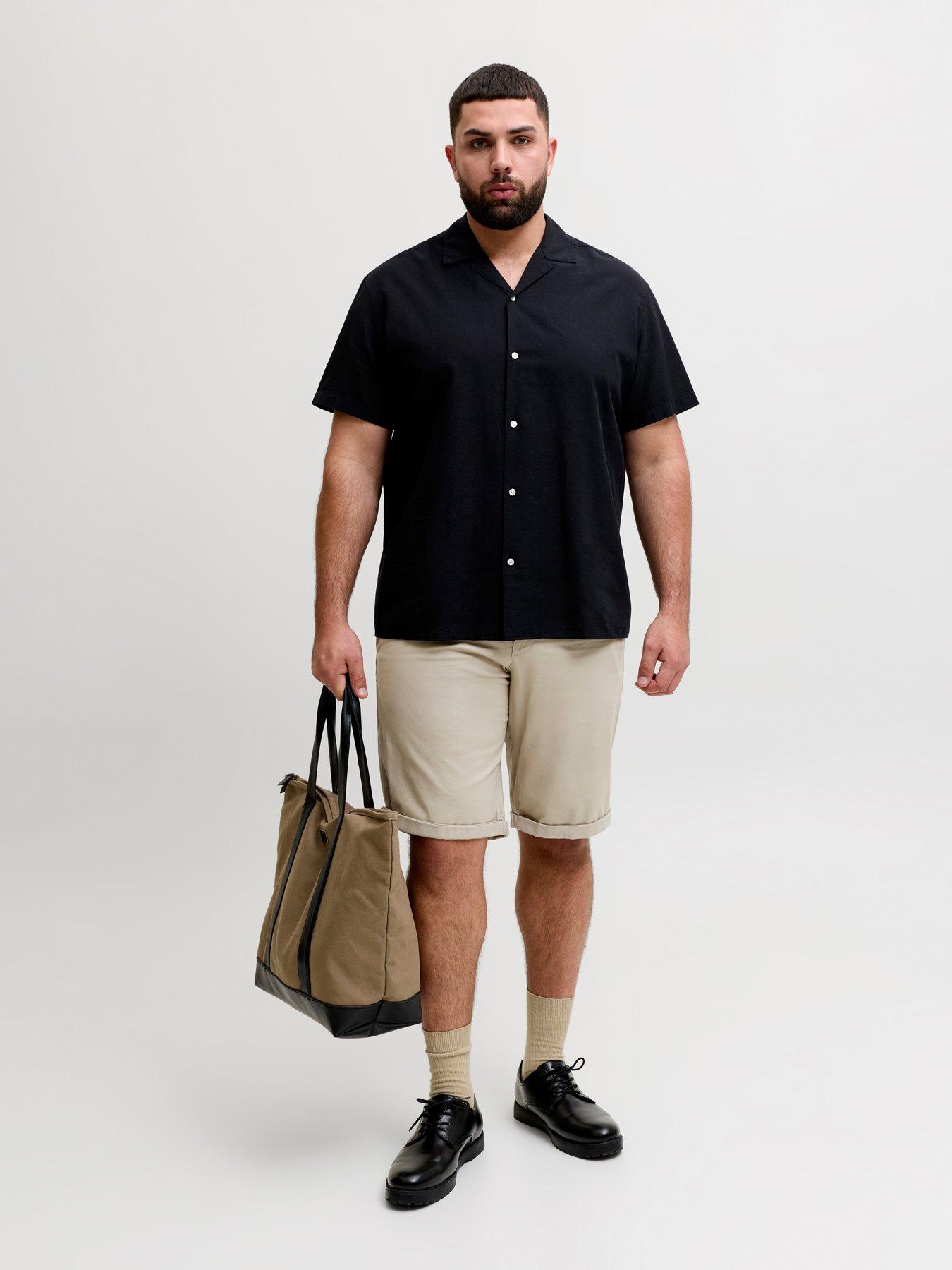 Image 3 of 7 of Jack & Jones Plus Bowie Shorts - Beige