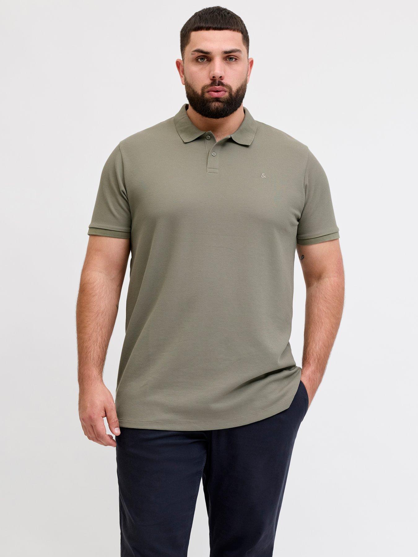 Jack & Jones Plus Austin Polo Shirt - Khaki