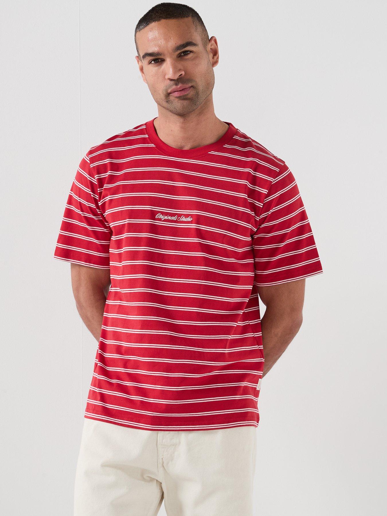 Jack & Jones Nantucket Script Chest T-Shirt - Red
