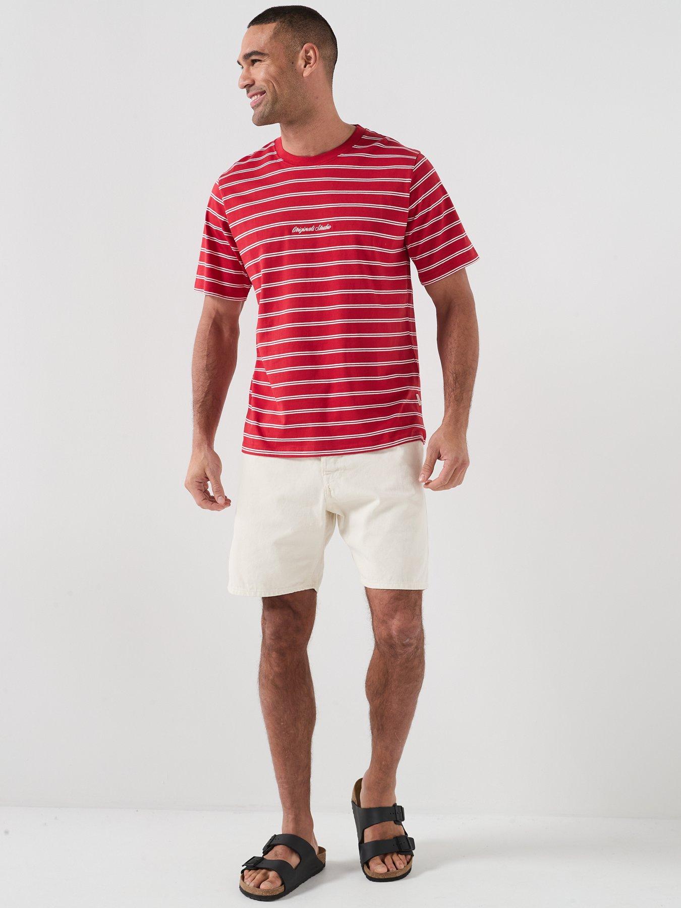 Image 3 of 5 of Jack & Jones Nantucket Script Chest T-Shirt - Red