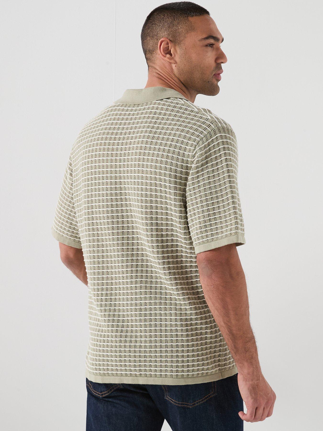 Image 2 of 5 of Jack & Jones Nantucket Knit Split Neck Polo Shirt - Light Green