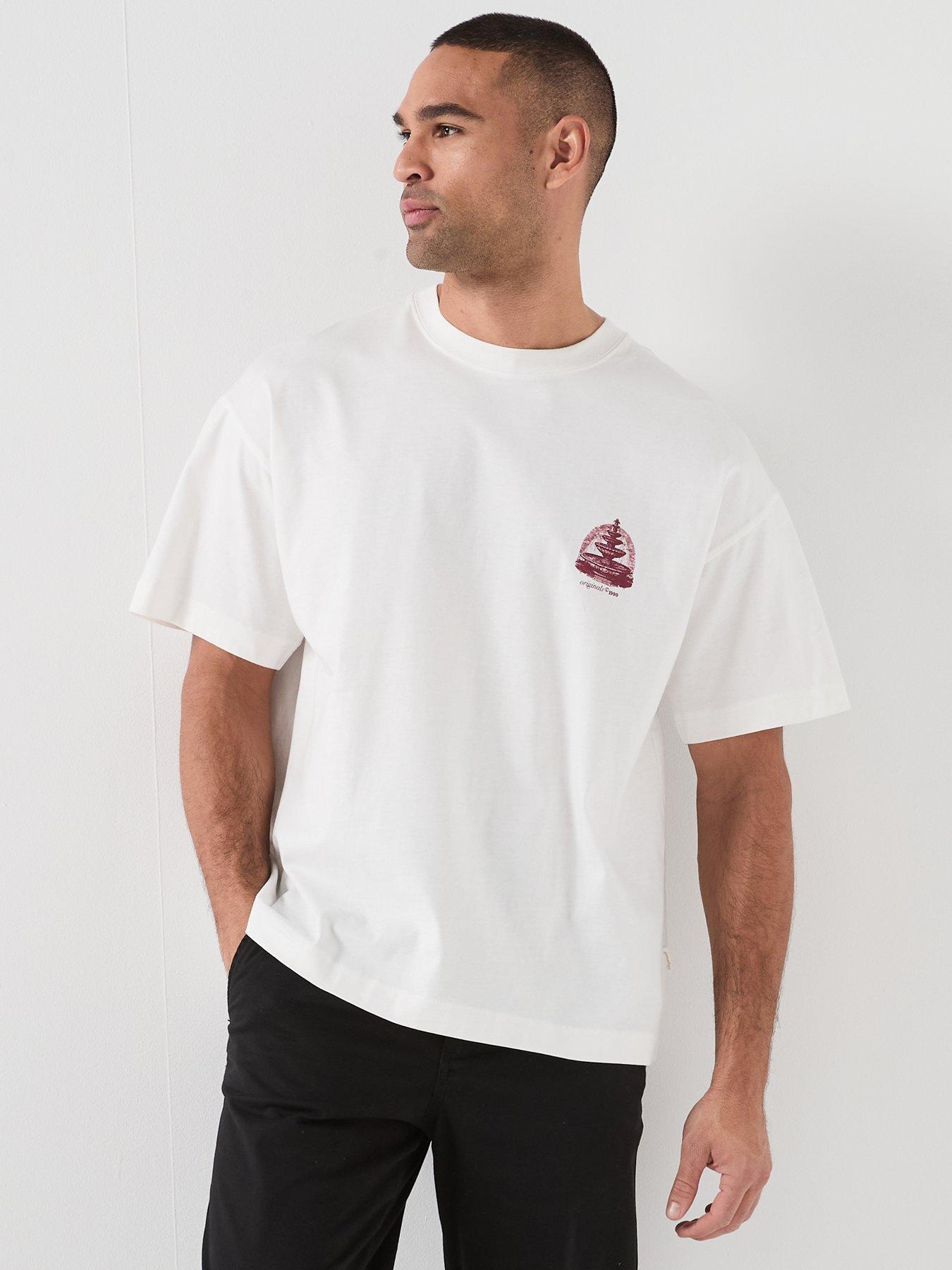 Image 2 of 5 of Jack & Jones Maine Back Graphic T-Shirt - White