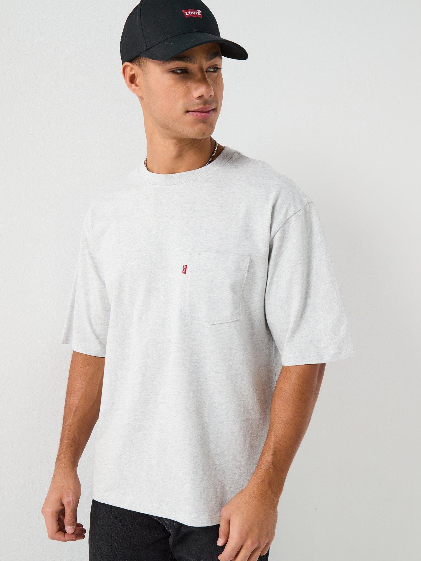 Levi's Pocket Loose Fit T-Shirt, Grey, Size M, Men