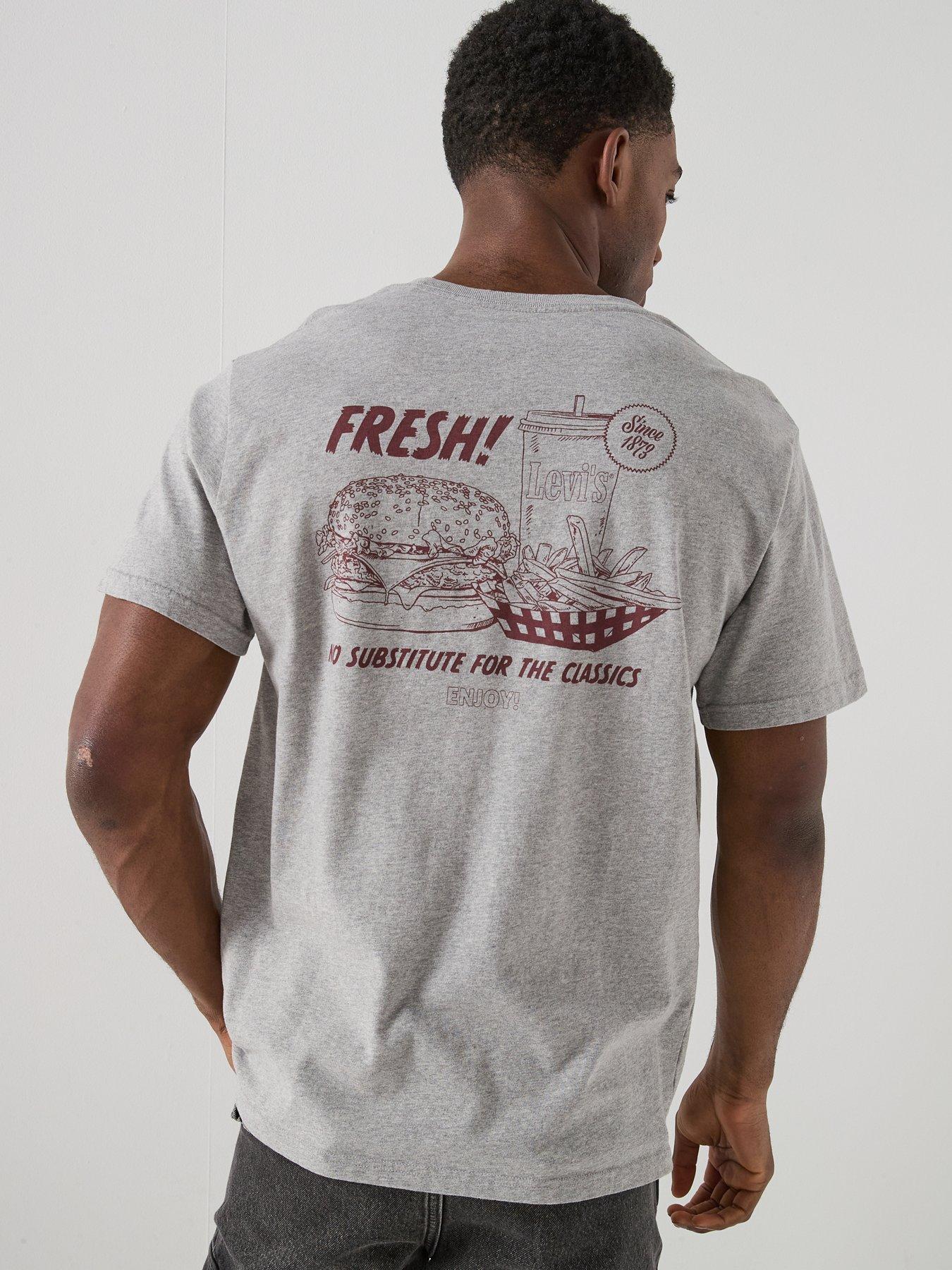 Image 5 of 5 of Levi's No Substitute For The Classics Burger Back Graphic Relaxed Fit T-Shirt - Grey