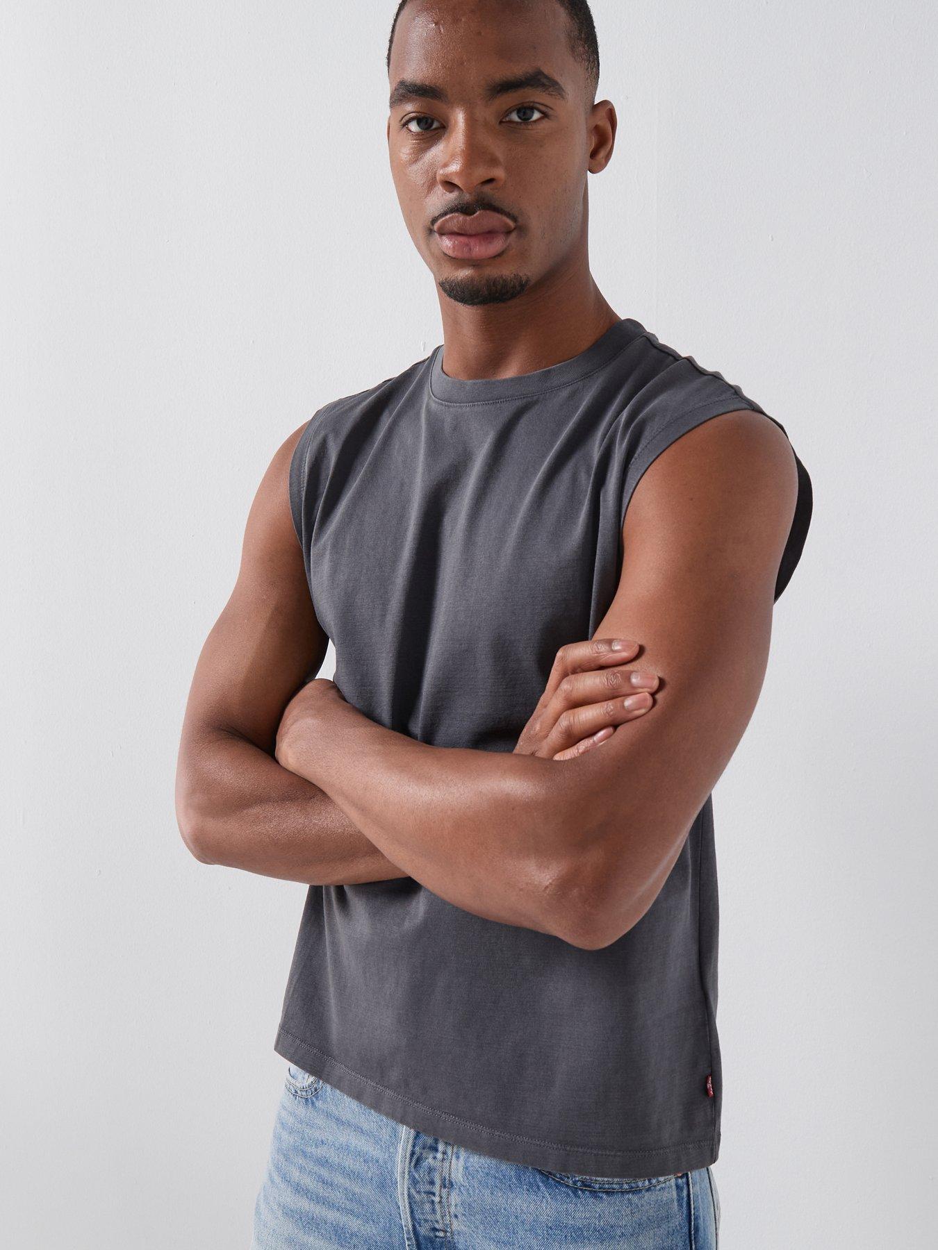 Levi's Muscle Tank Vest, Dark Grey, Size Xl, Men