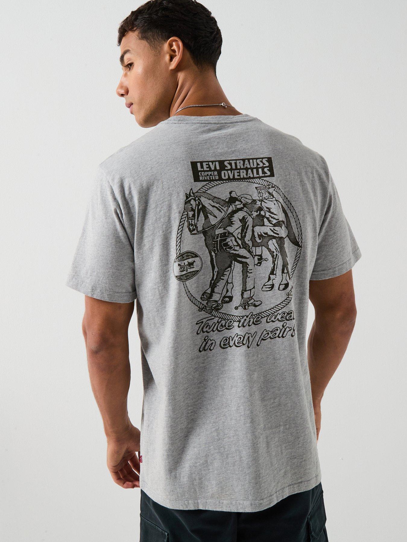 Image 1 of 6 of Levi's Back Graphic Relaxed Fit T-Shirt - Grey