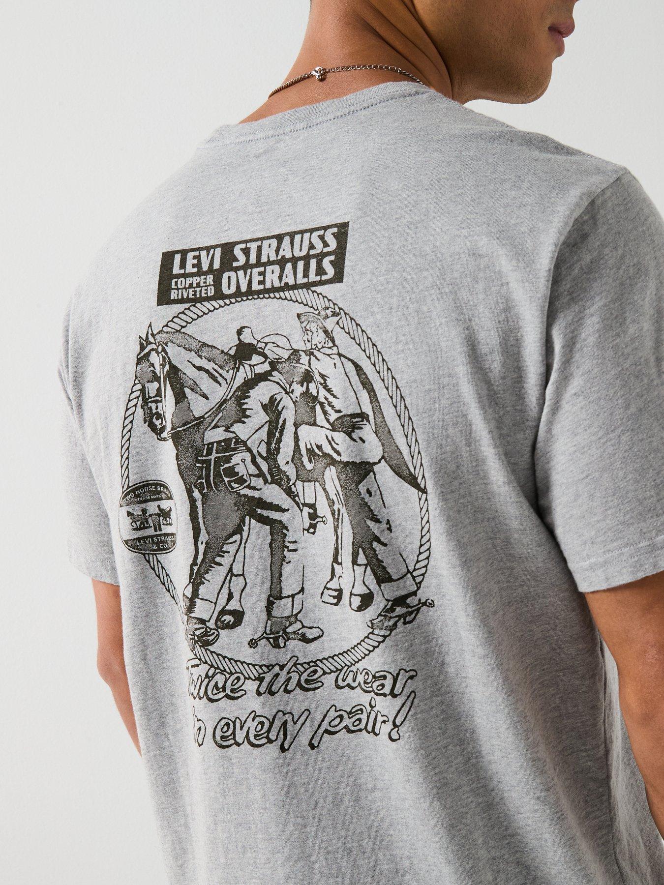 Image 4 of 6 of Levi's Back Graphic Relaxed Fit T-Shirt - Grey