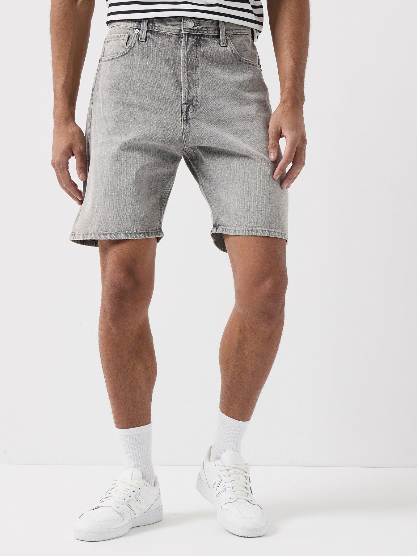 Jack & Jones Tony Original Denim Shorts, Grey Denim, Size 2Xl, Men
