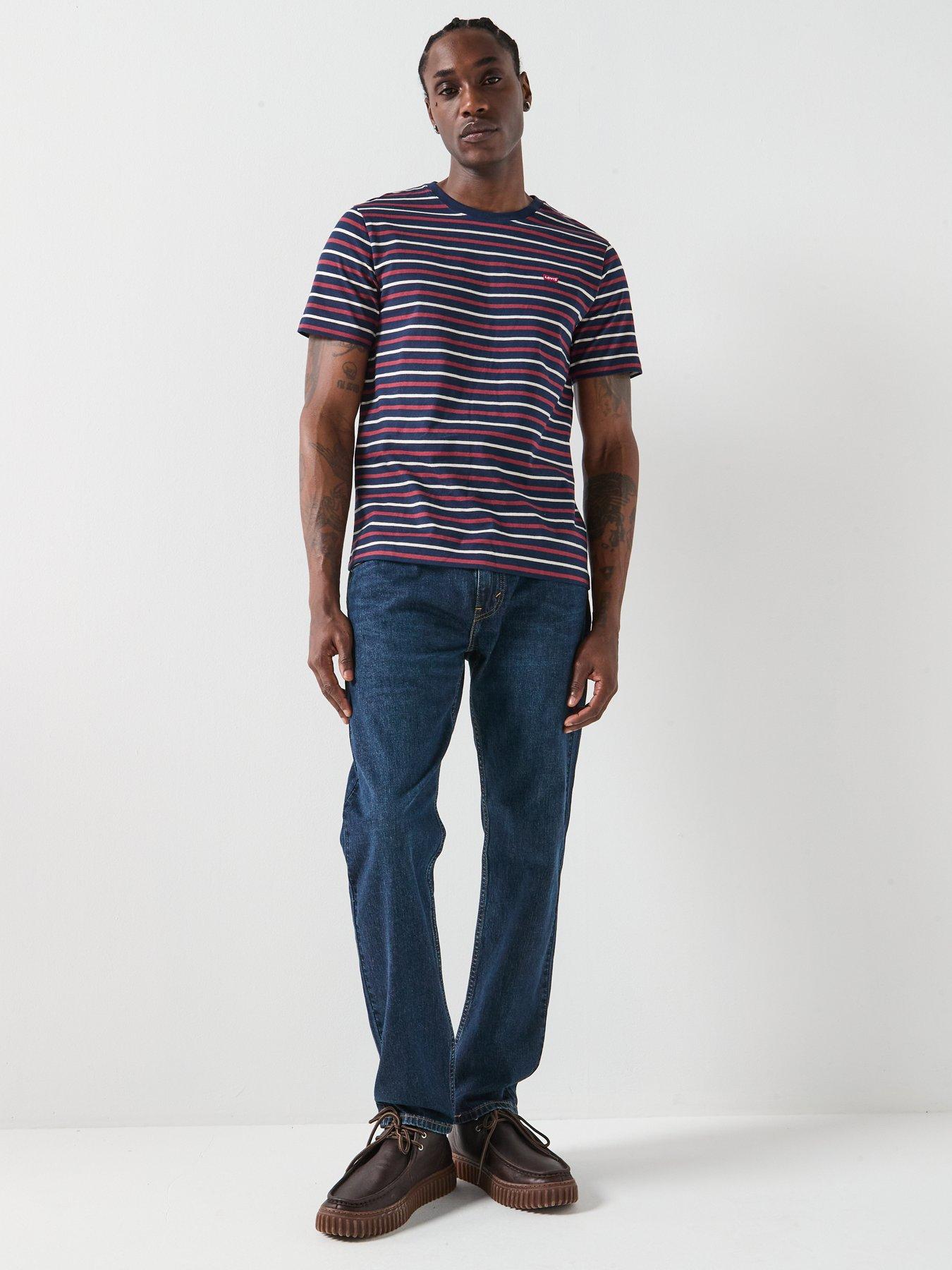 Image 3 of 6 of Levi's Original Housemark Logo Stripe Short Sleeve T-Shirt - Navy