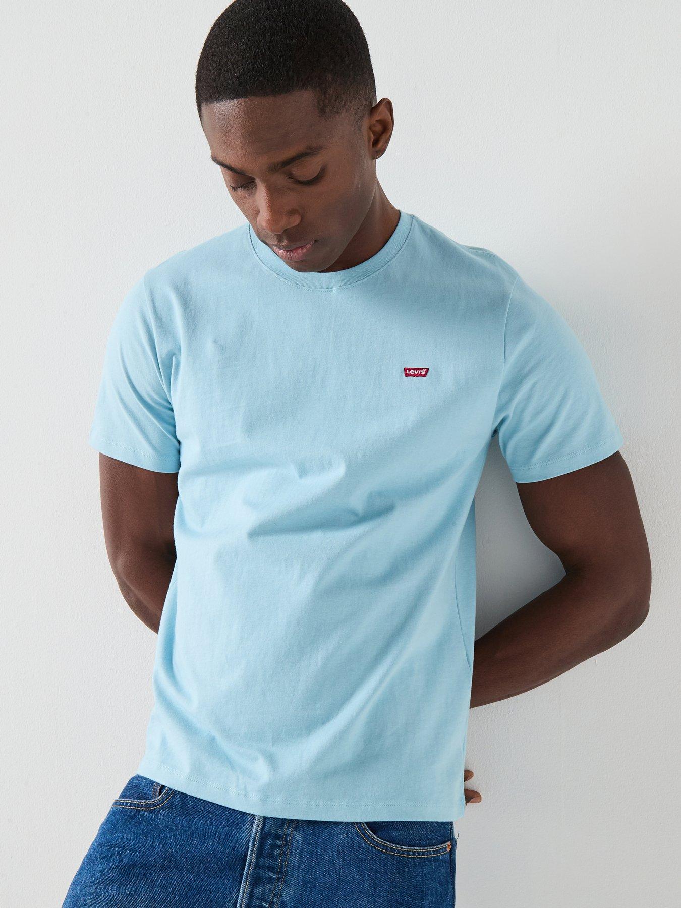Image 1 of 5 of Levi's Original Housemark Logo Short Sleeve T-Shirt - Light Blue