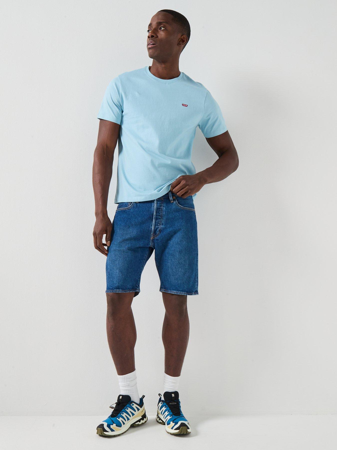 Image 3 of 5 of Levi's Original Housemark Logo Short Sleeve T-Shirt - Light Blue
