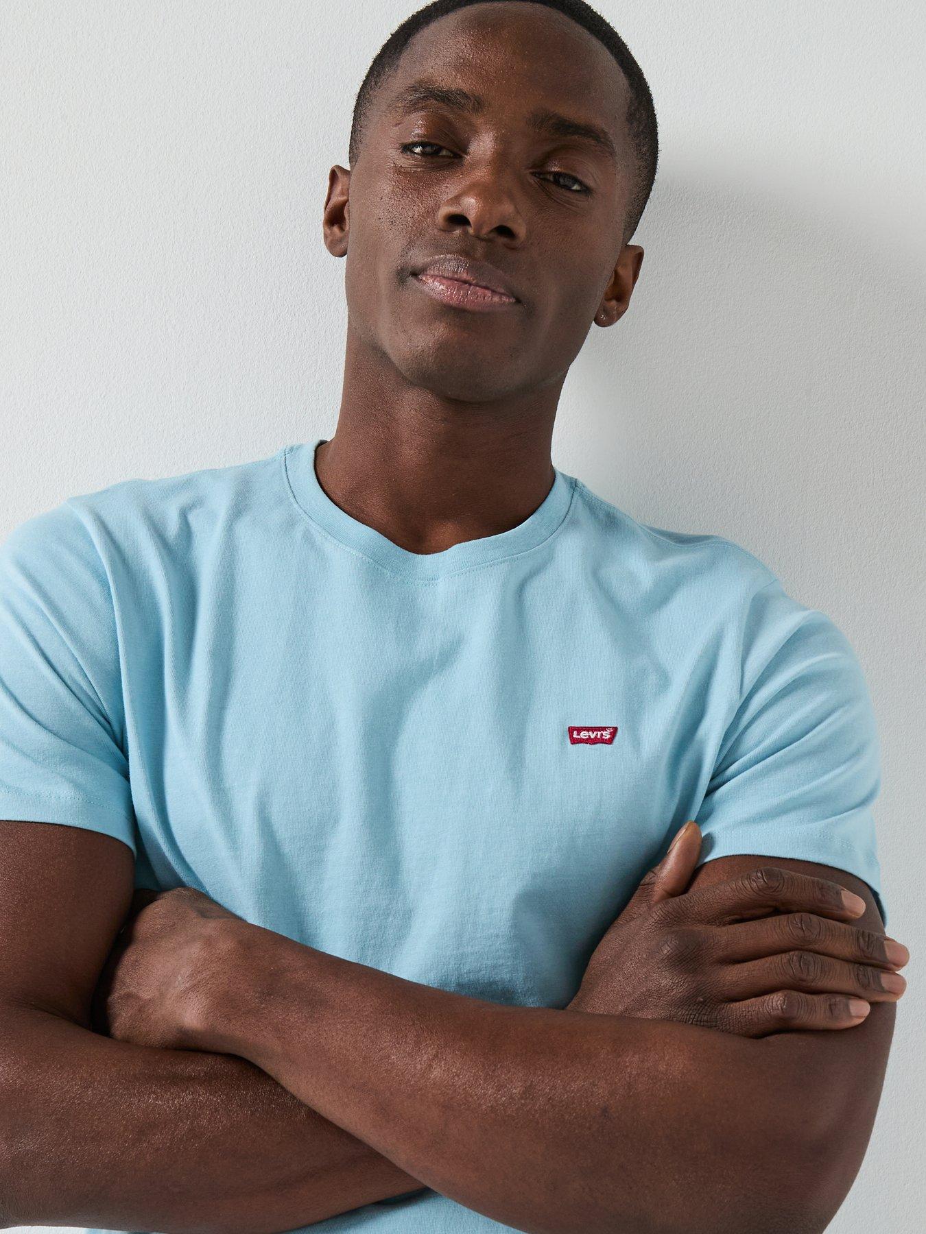 Image 4 of 5 of Levi's Original Housemark Logo Short Sleeve T-Shirt - Light Blue