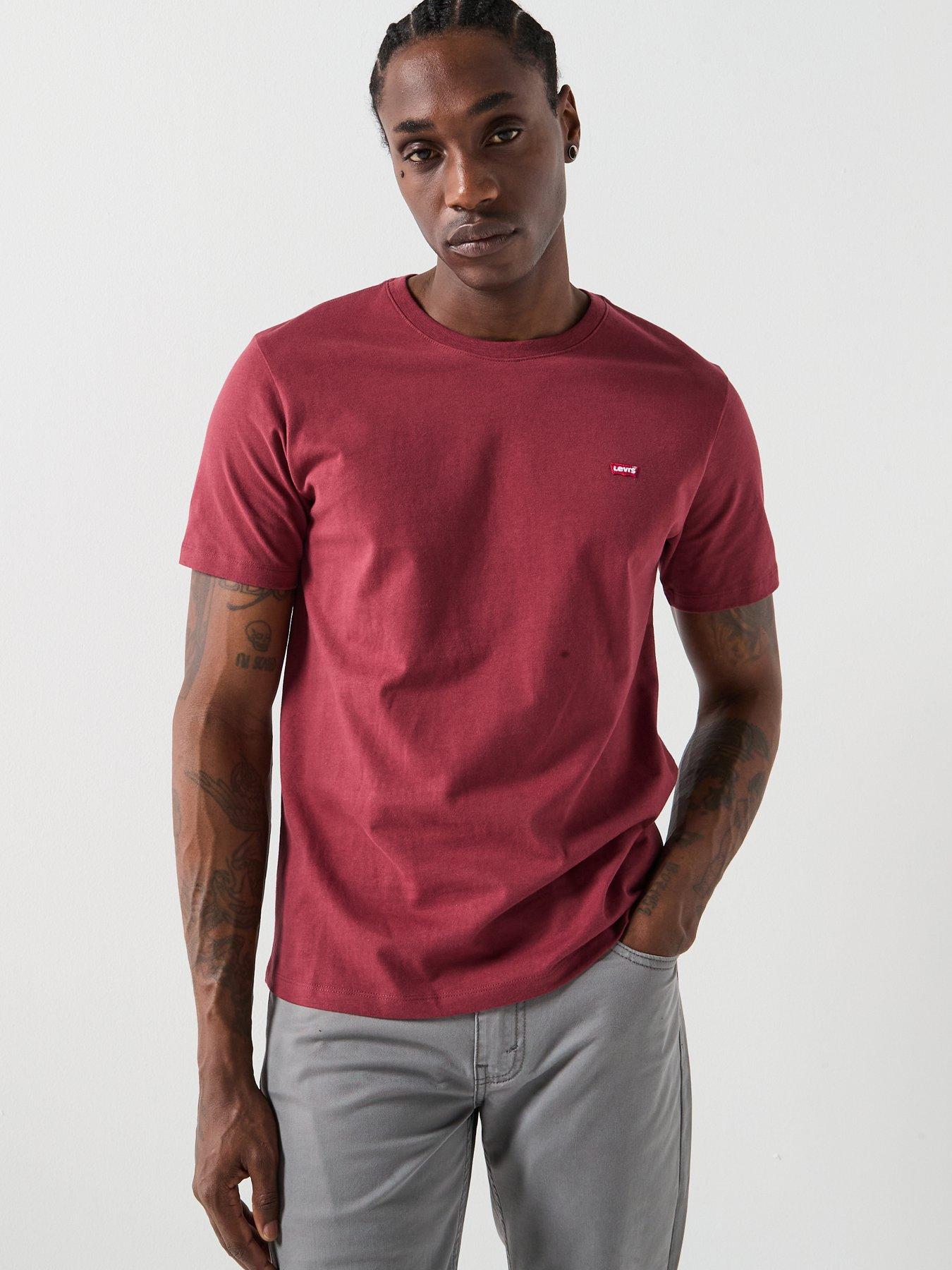 Levi'S Original Housemark Logo Short Sleeve T-Shirt - Dark Red