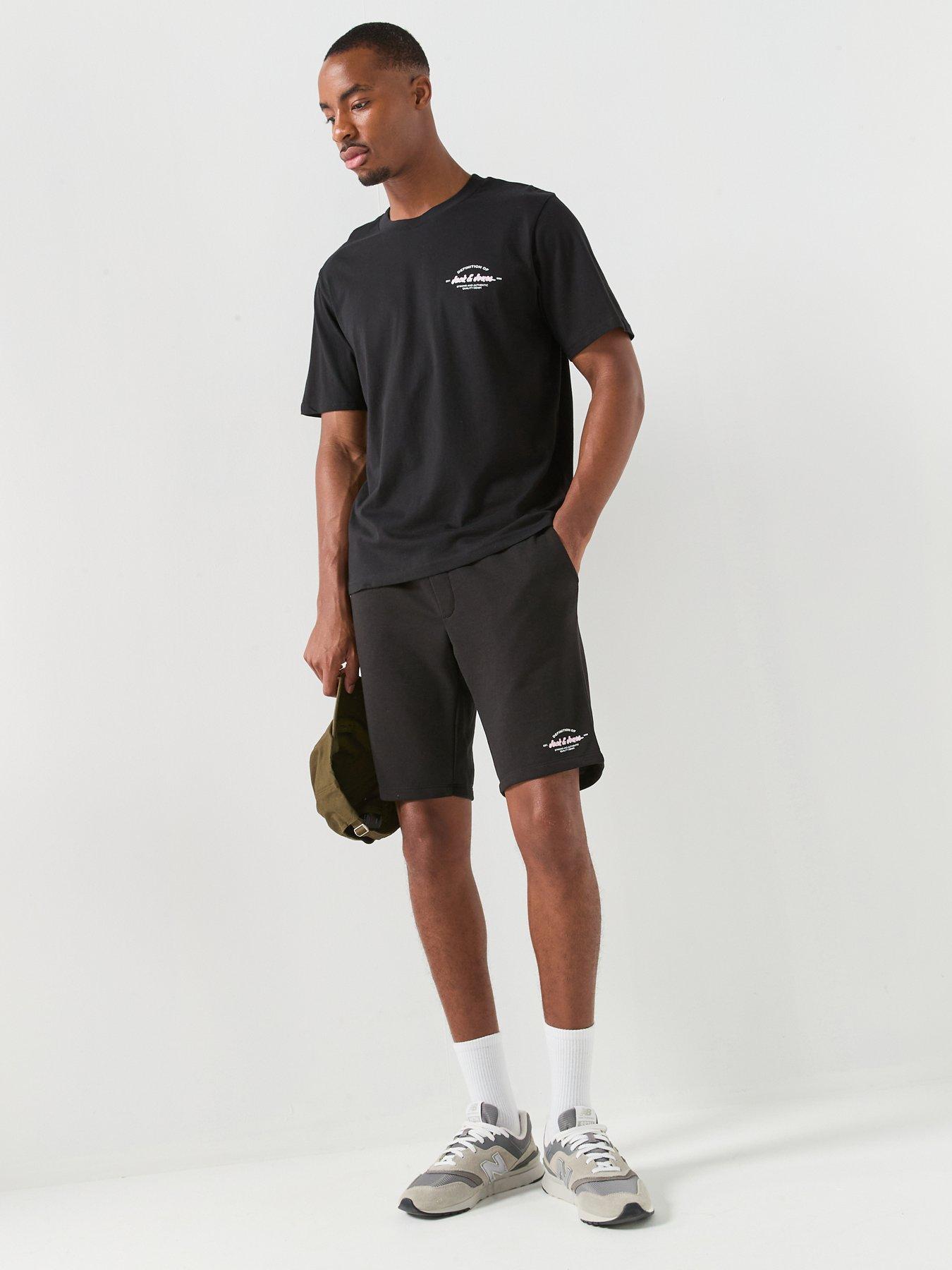Image 3 of 5 of Jack & Jones Brandon T-Shirt And Shorts Set - Black