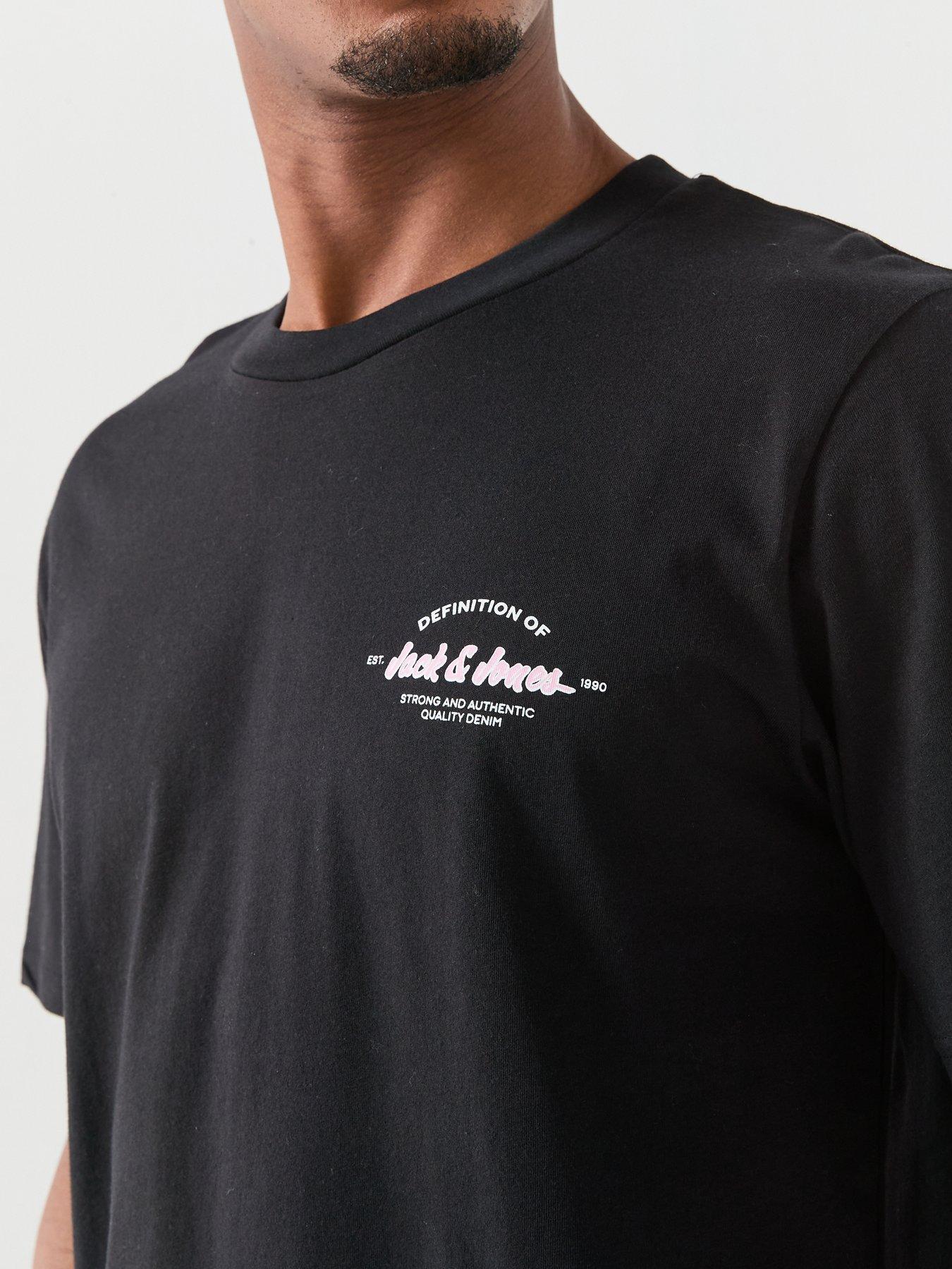 Image 4 of 5 of Jack & Jones Brandon T-Shirt And Shorts Set - Black
