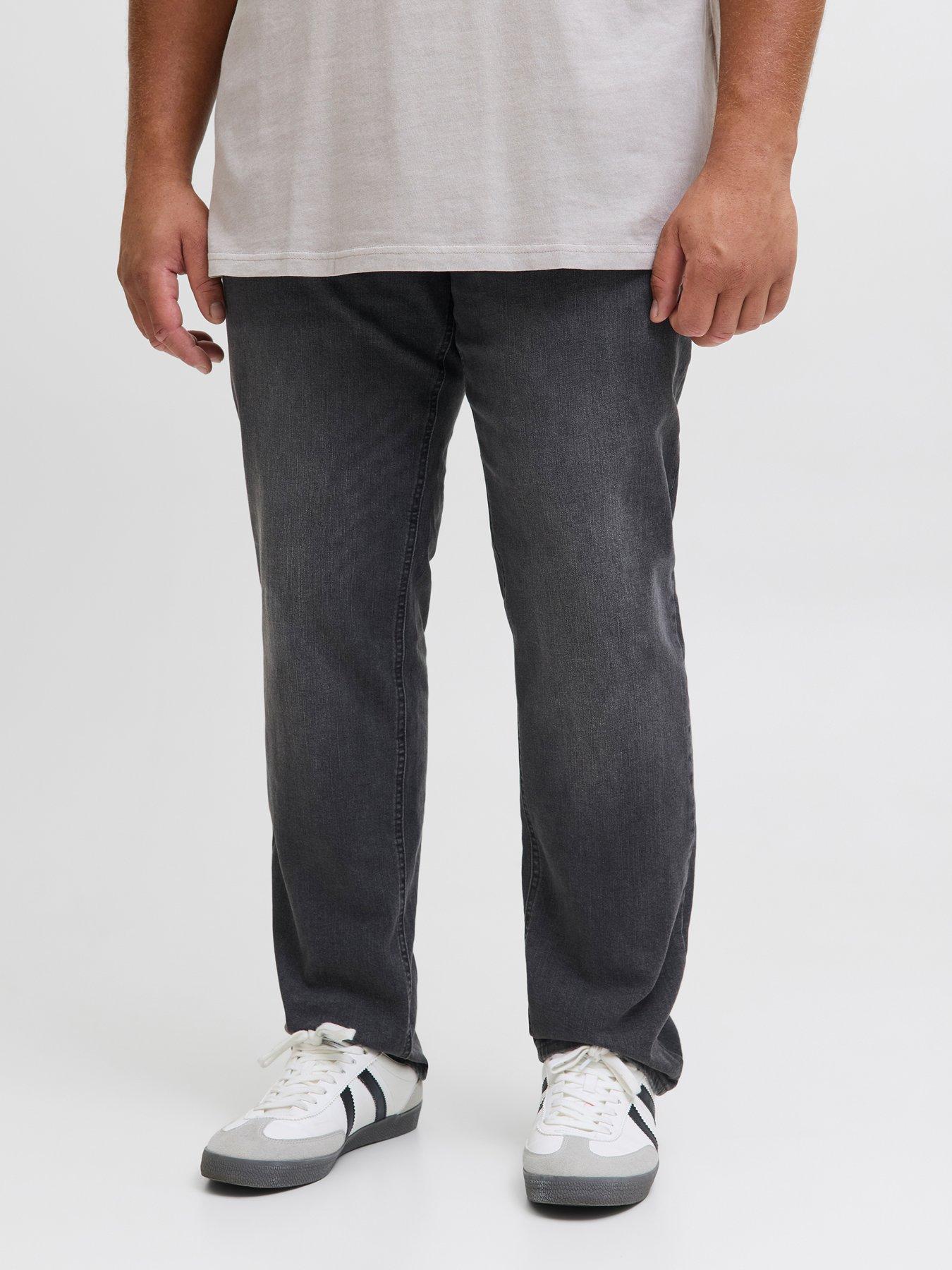 Jack & Jones Plus Glenn Original 270 Slim Fit Jeans, Black, Size 40, Length 32, Men