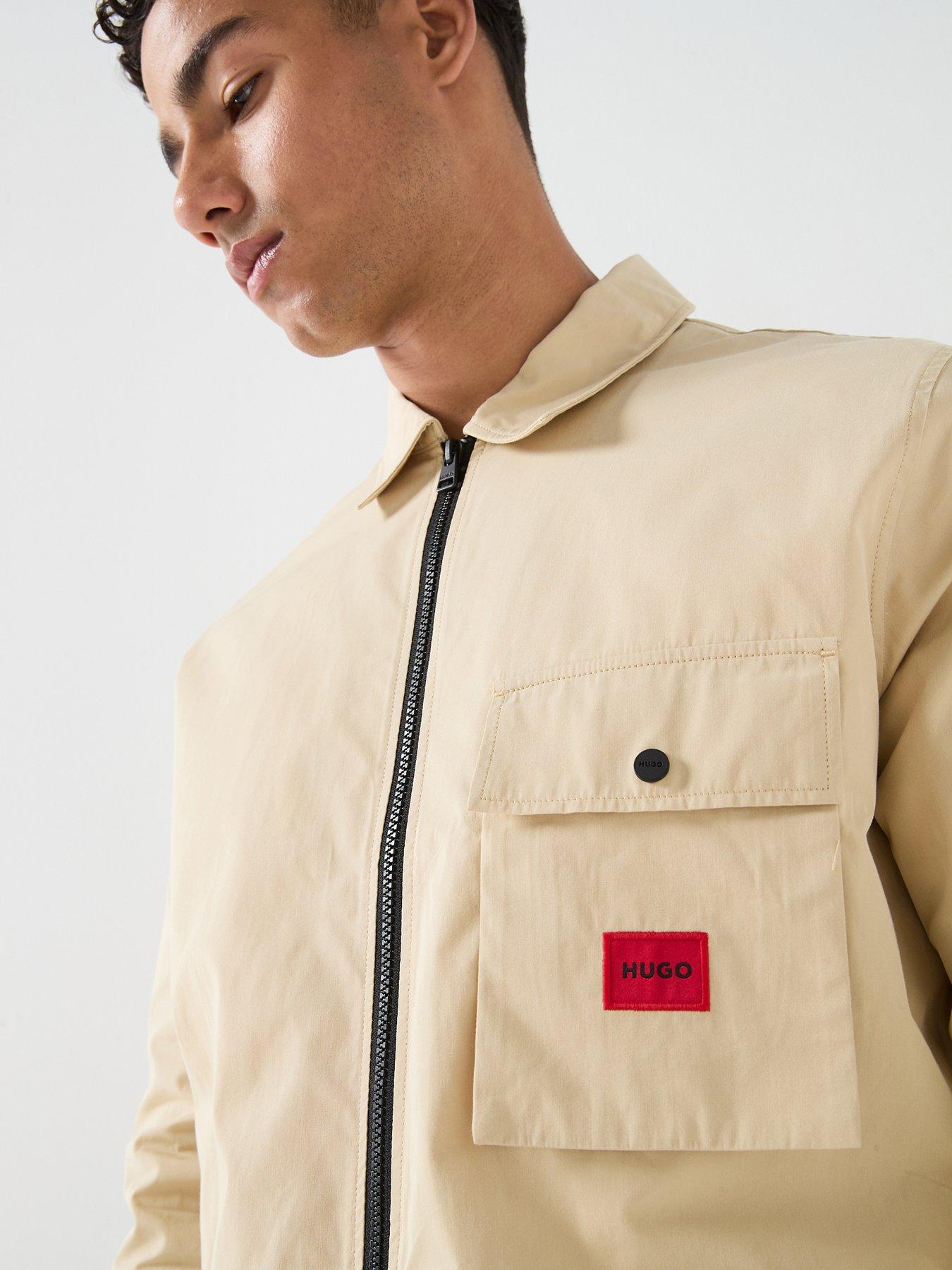 Image 5 of 6 of HUGO Emmond Overshirt - Beige