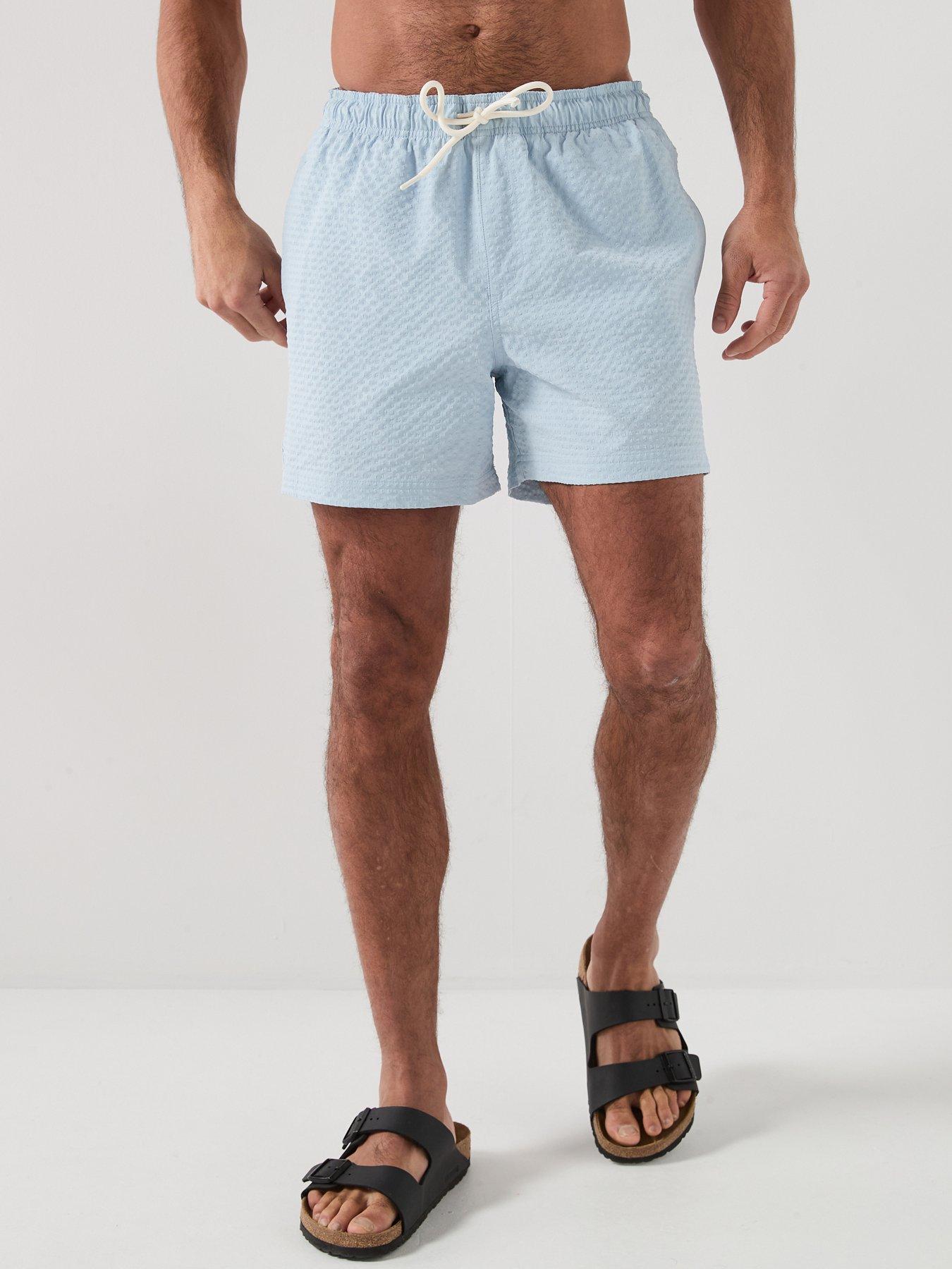 Jack & Jones Ocean Seersucker Swim Shorts - Blue