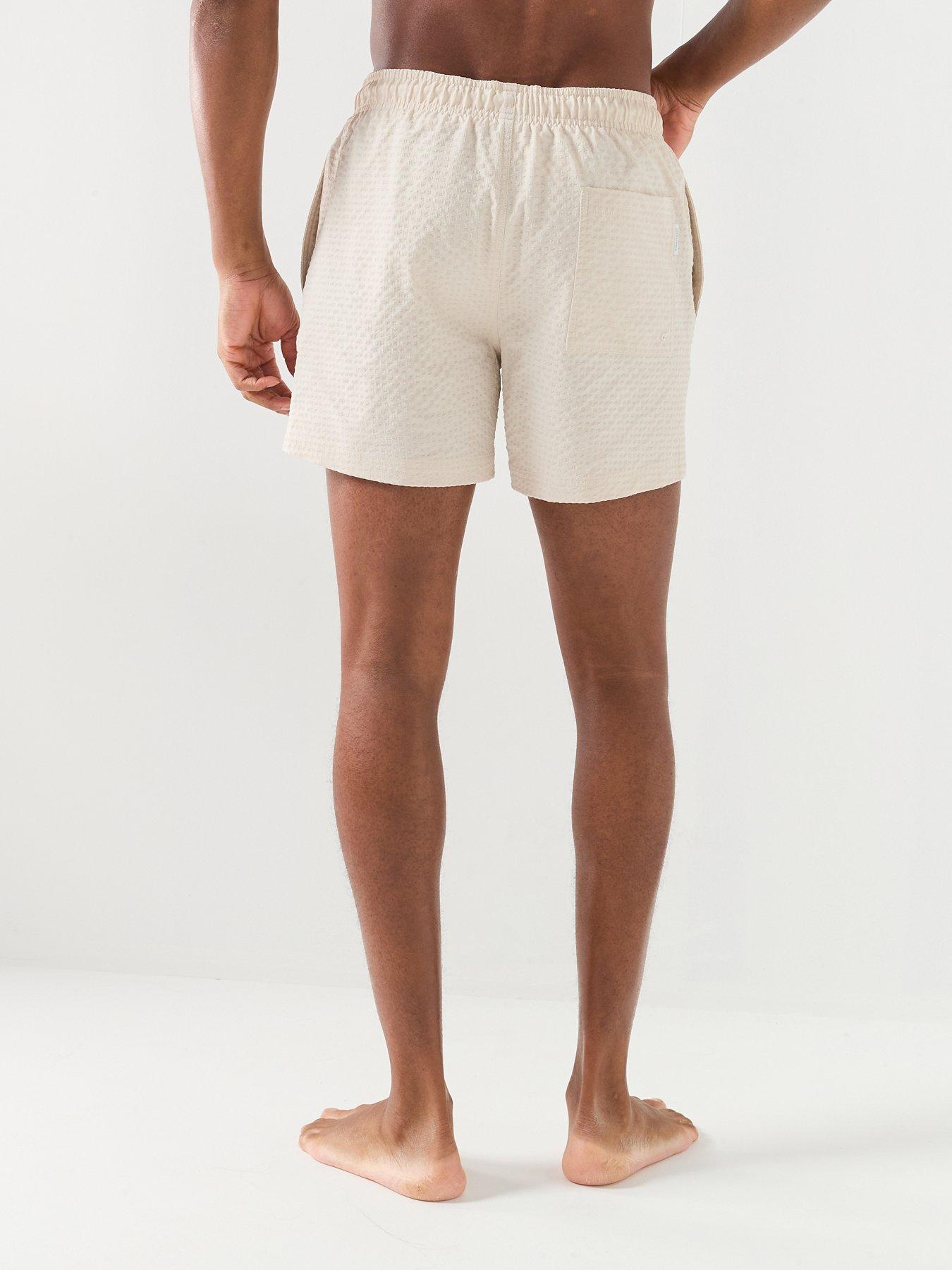 Image 2 of 5 of Jack & Jones Ocean Seersucker Swim Shorts - Off White