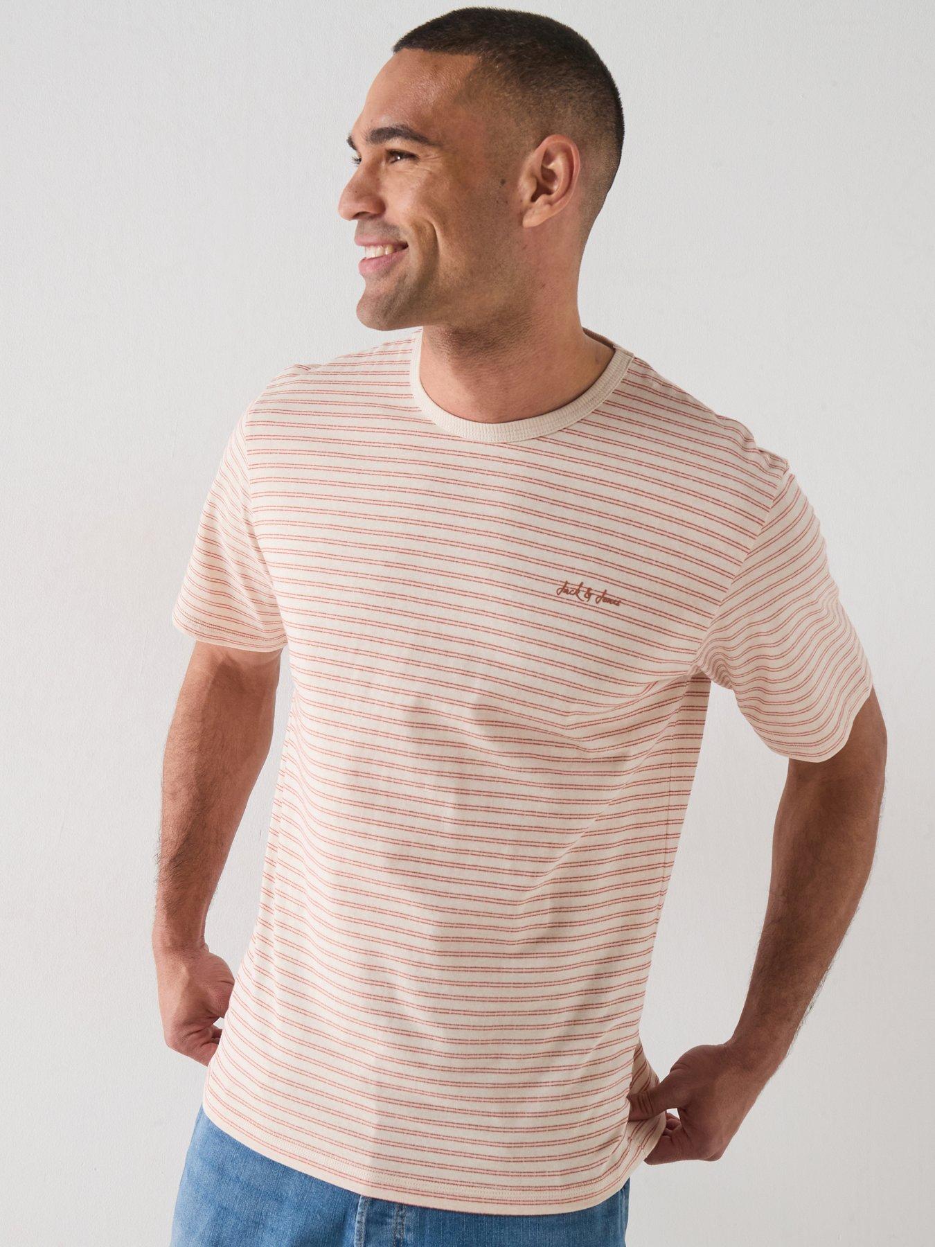 Jack & Jones Devin Daytona Striped T-Shirt - Cream