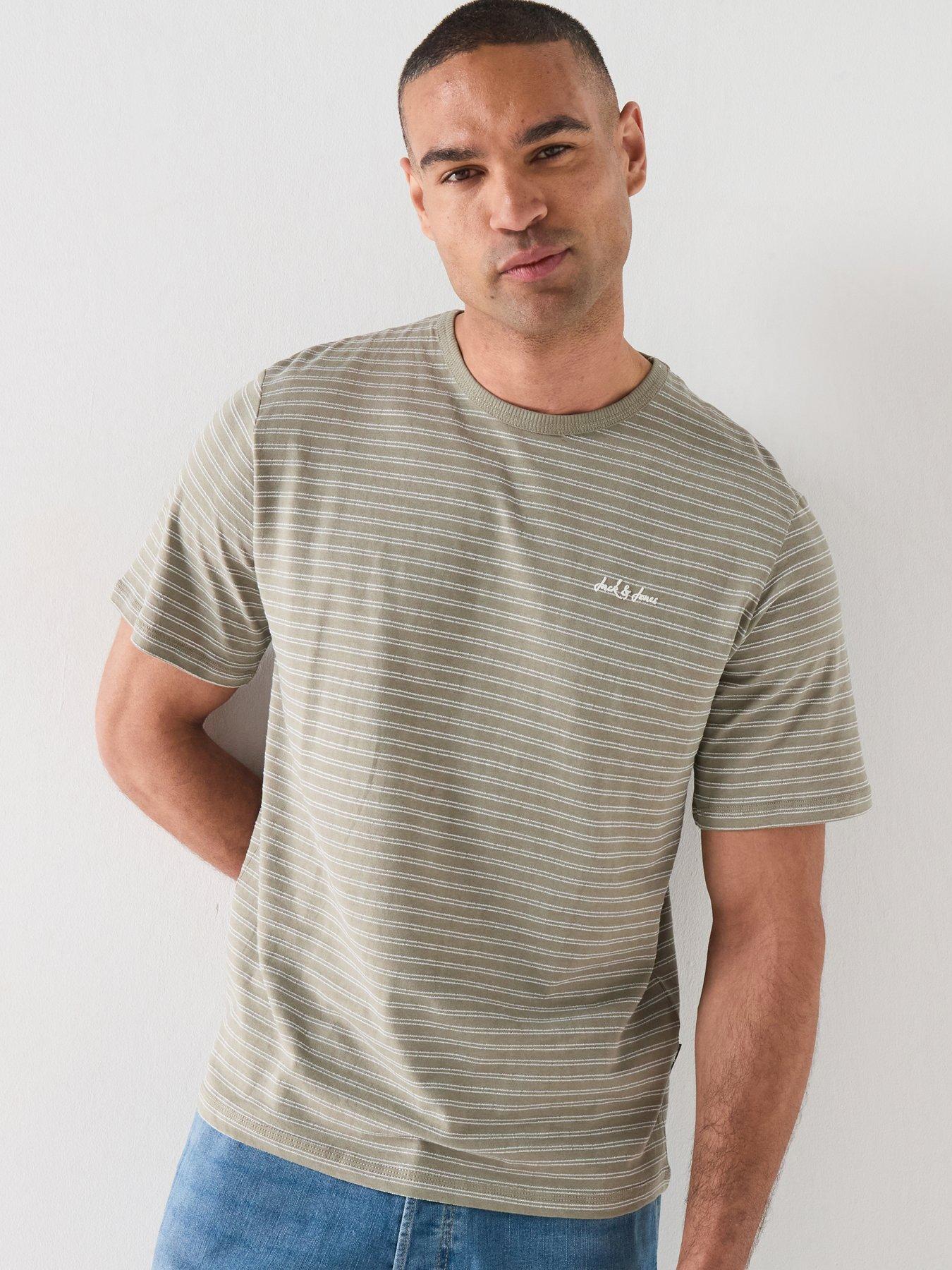 Jack & Jones Devin Daytona Striped T-Shirt - Khaki