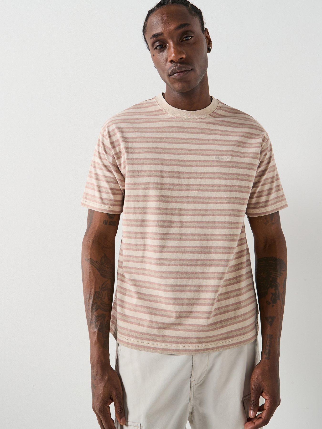 Levi'S Tonal Logo Red Tab Stripe Vintage T-Shirt - Brown