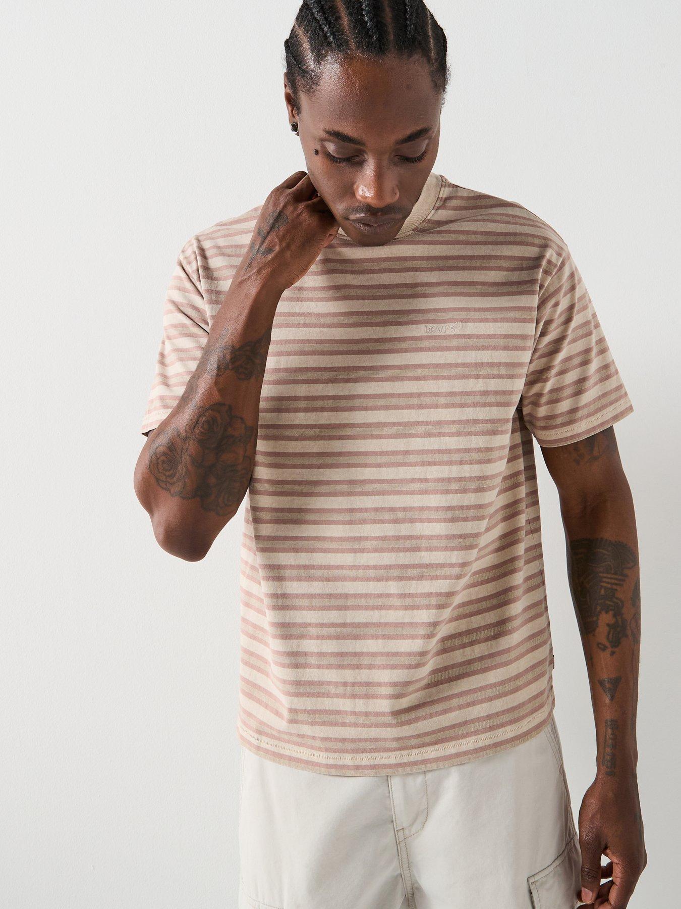 Image 4 of 5 of Levi's Tonal Logo Red Tab Stripe Vintage T-Shirt - Brown