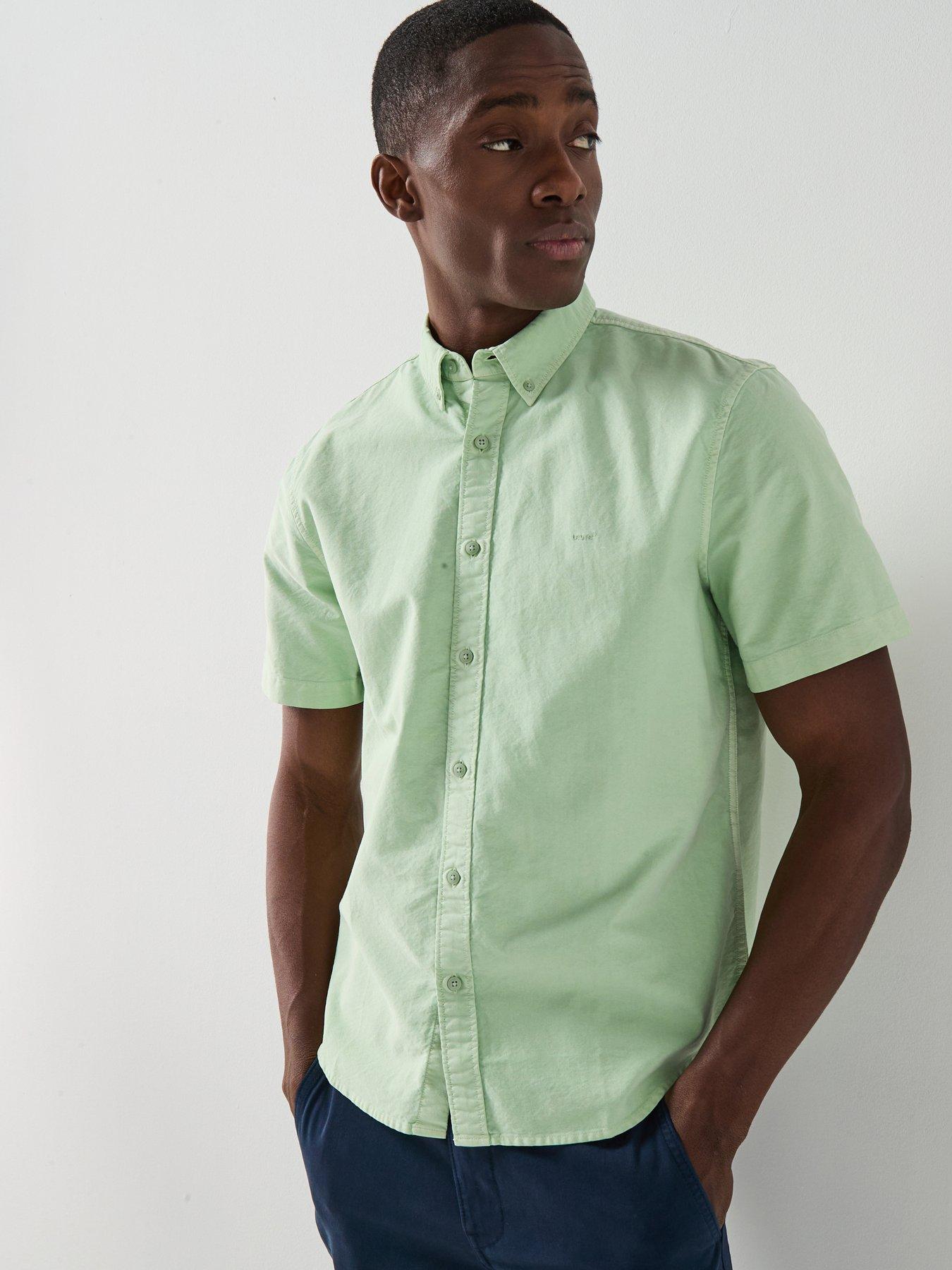 Levi'S Authentic Button Down Short Sleeve Shirt - Light Green