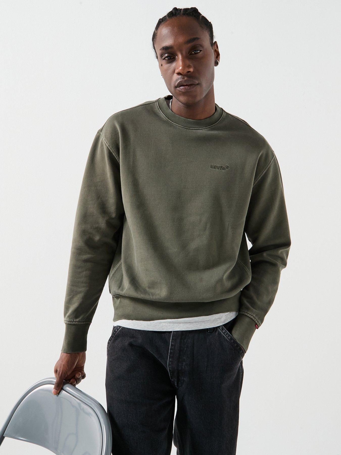 Image 1 of 6 of Levi's Authentic Relaxed Fit Crew Neck Sweatshirt - Green