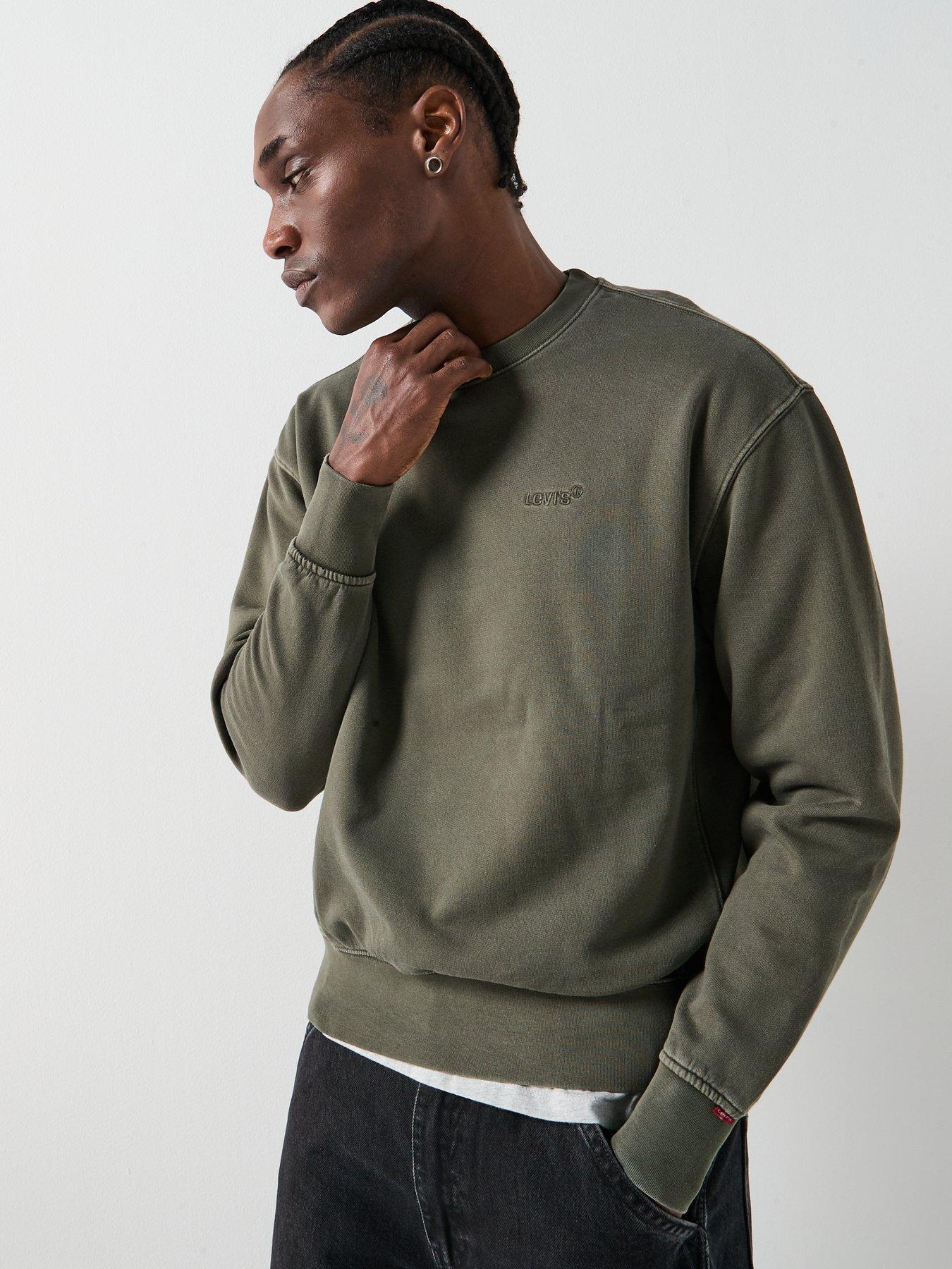 Image 4 of 6 of Levi's Authentic Relaxed Fit Crew Neck Sweatshirt - Green