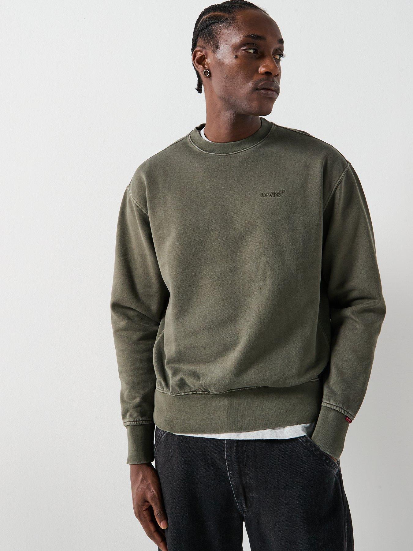 Image 6 of 6 of Levi's Authentic Relaxed Fit Crew Neck Sweatshirt - Green
