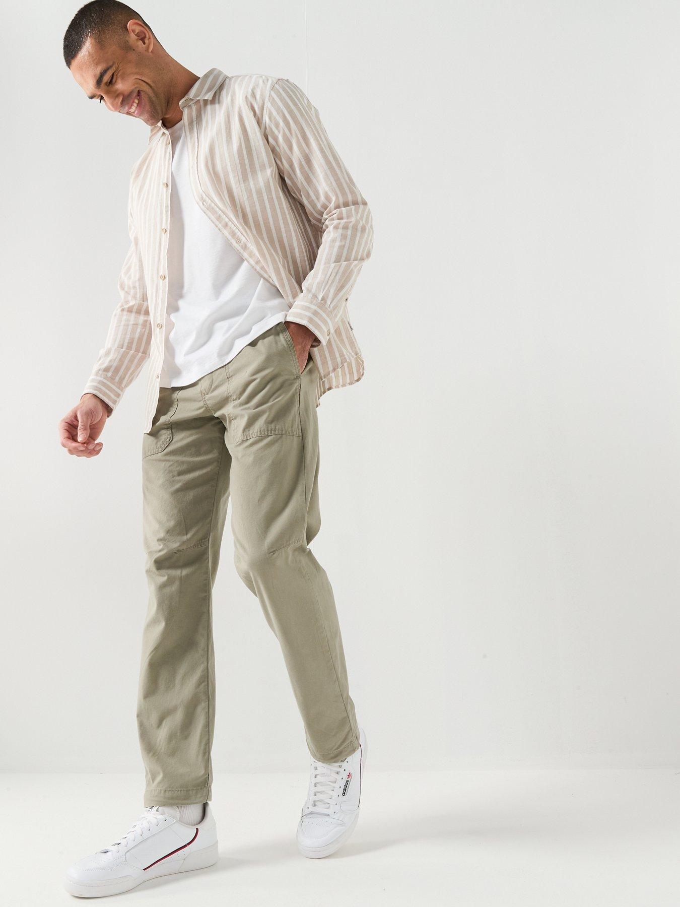 Image 3 of 6 of Jack & Jones Henry Long Sleeve Shirt - Beige