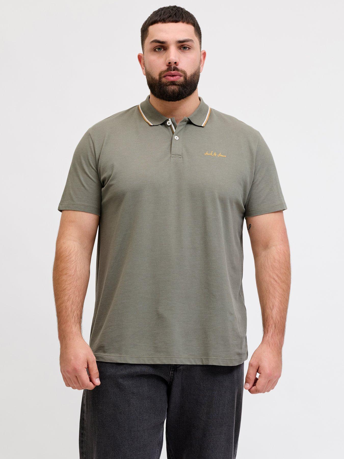 Jack & Jones Plus Blaze Polo Shirt - Khaki