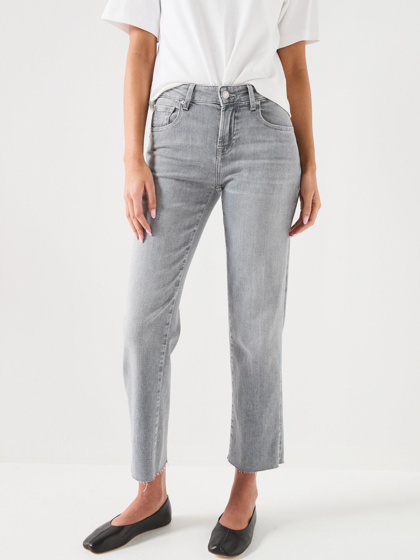 Image 5 of 6 of 7 FOR ALL MANKIND Calie Straight Ankle - Grey