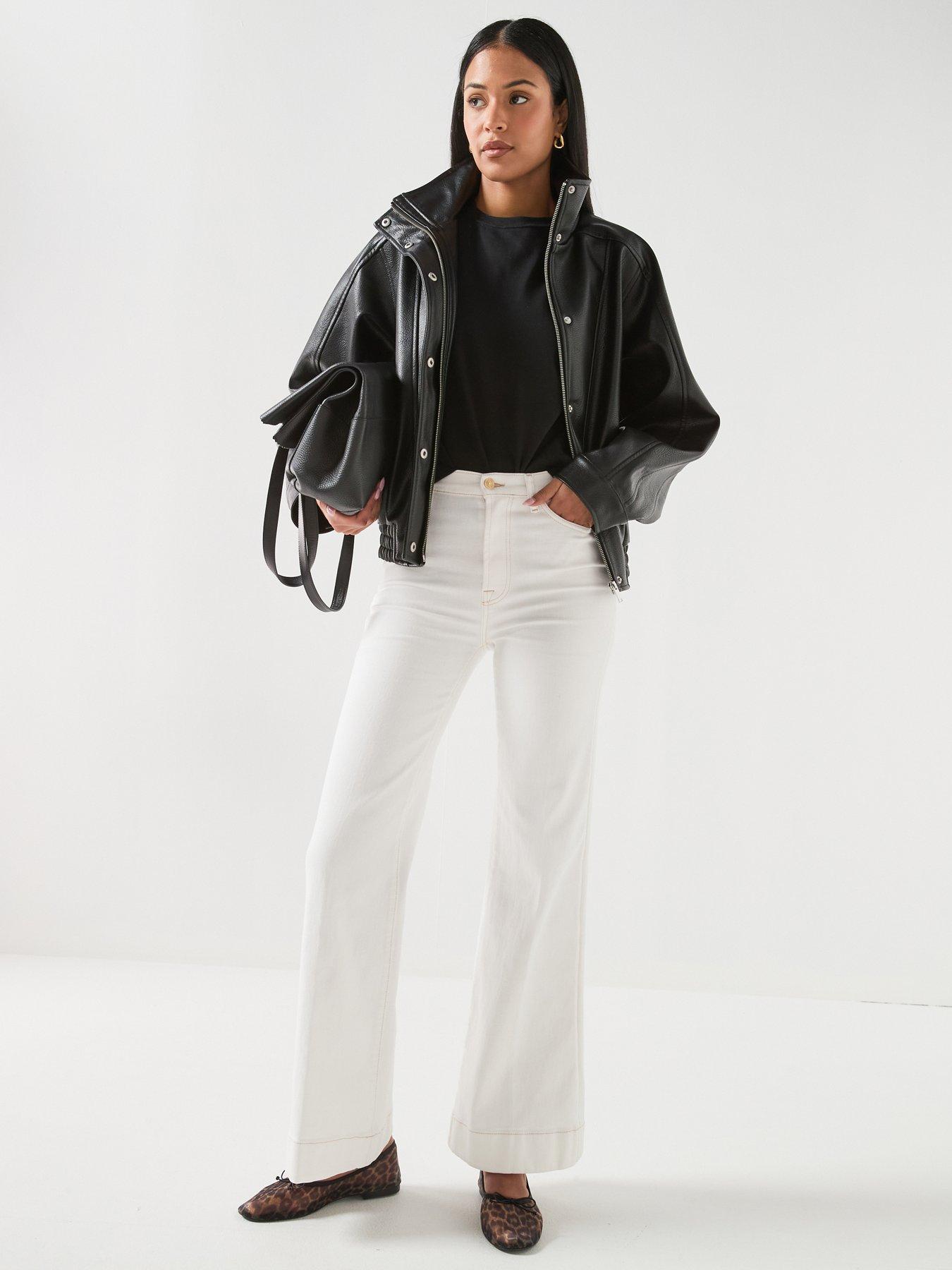 Image 1 of 6 of 7 FOR ALL MANKIND Luxe Vintage Modern Dojo Tailorless - White