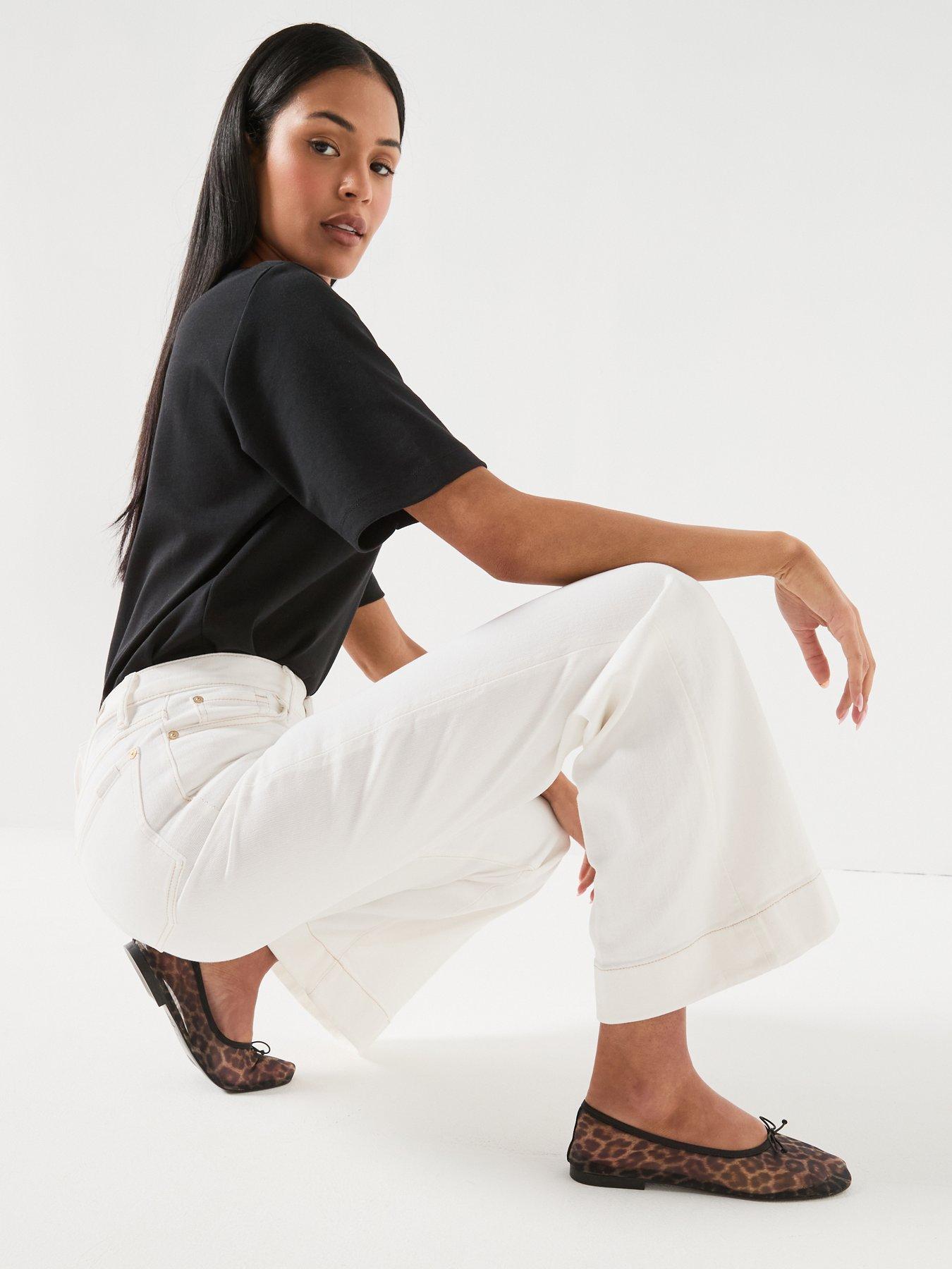 Image 6 of 6 of 7 FOR ALL MANKIND Luxe Vintage Modern Dojo Tailorless - White