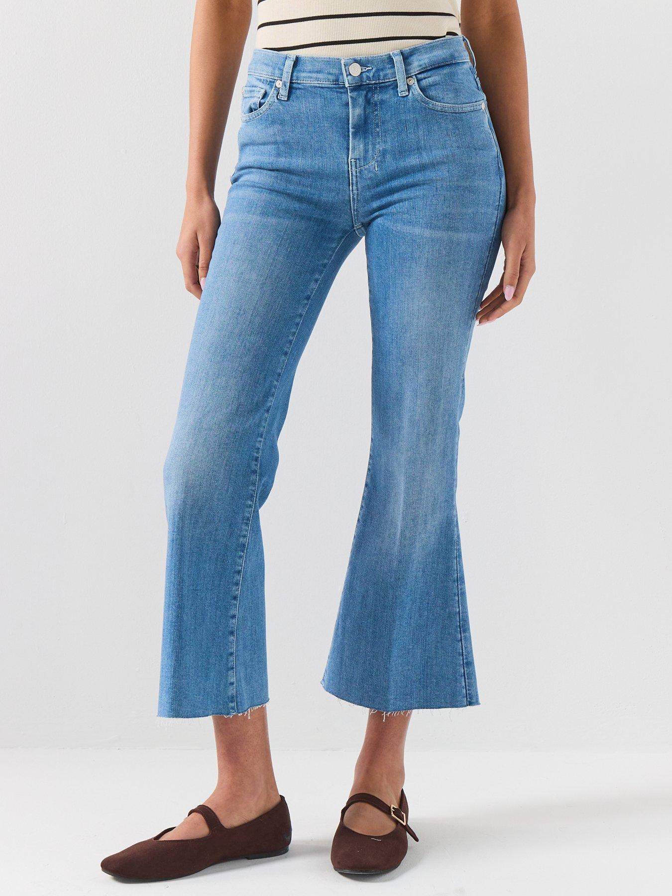 7 FOR ALL MANKIND Slim Illusion Cropped Dojo, Blue, Size 32, Women