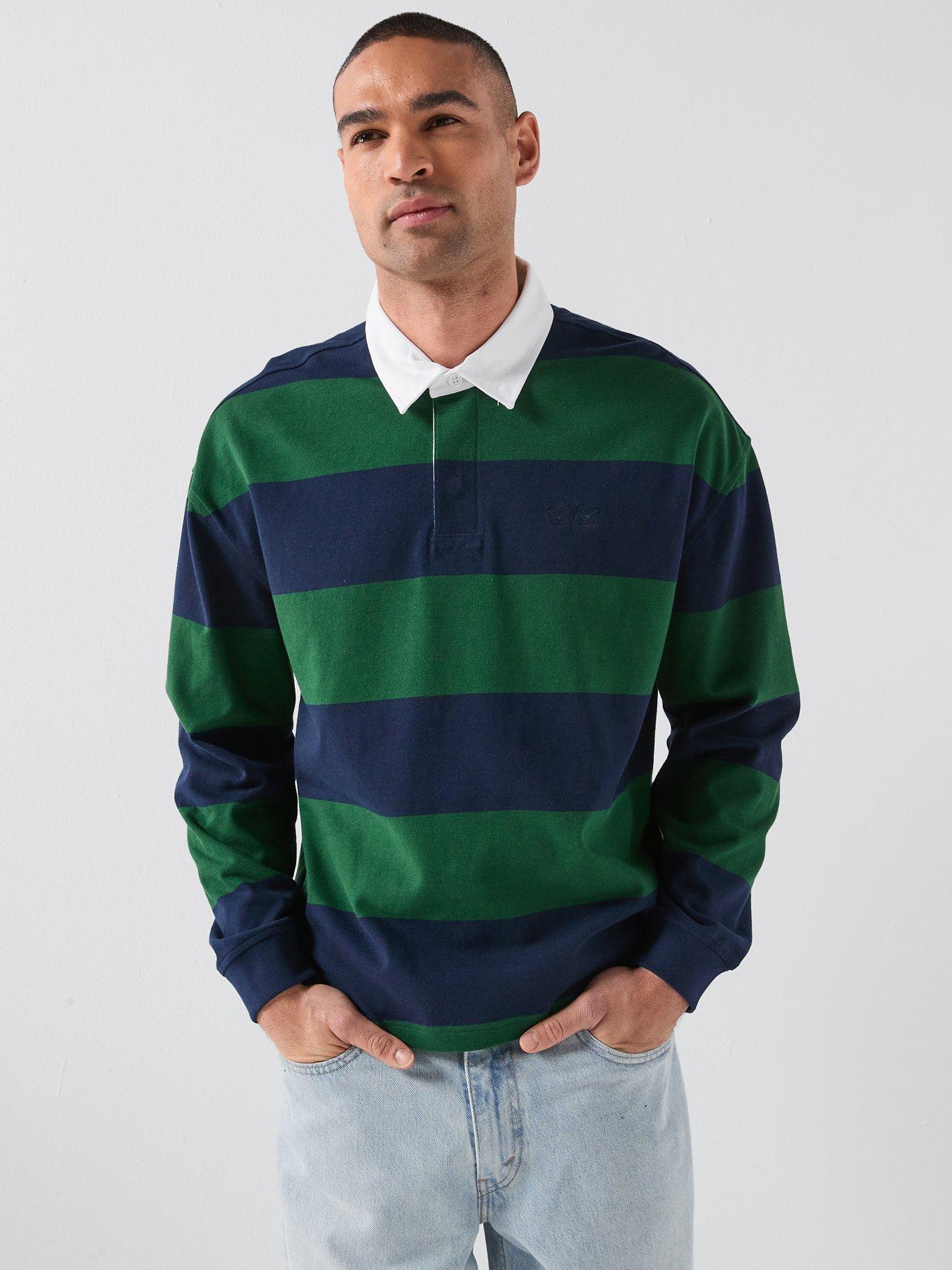 Levi's Hudson Striped Rugby Polo Shirt - Green