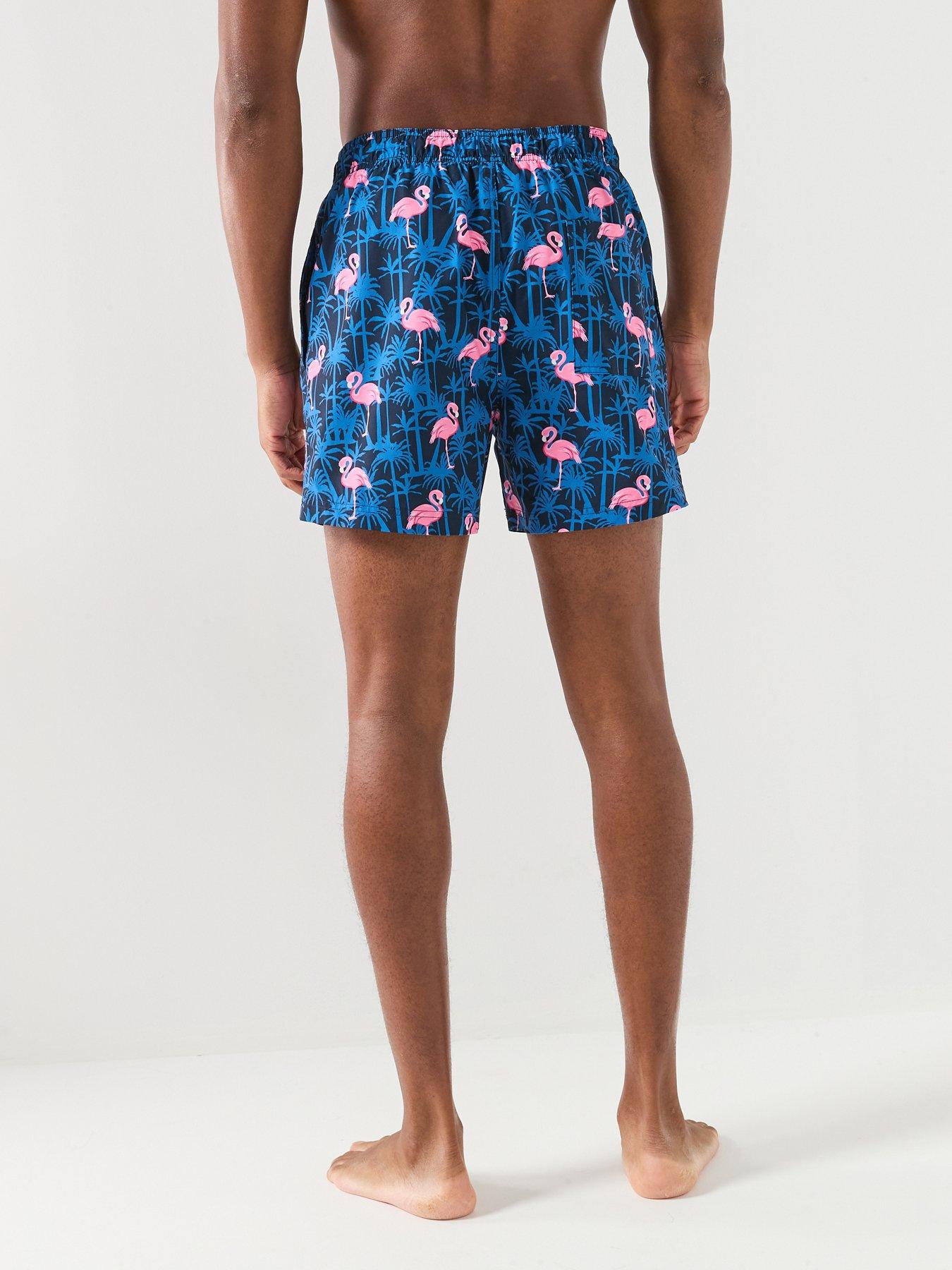 Image 2 of 5 of Jack & Jones Maui Vibes Novelty Aop Swim Shorts - Navy