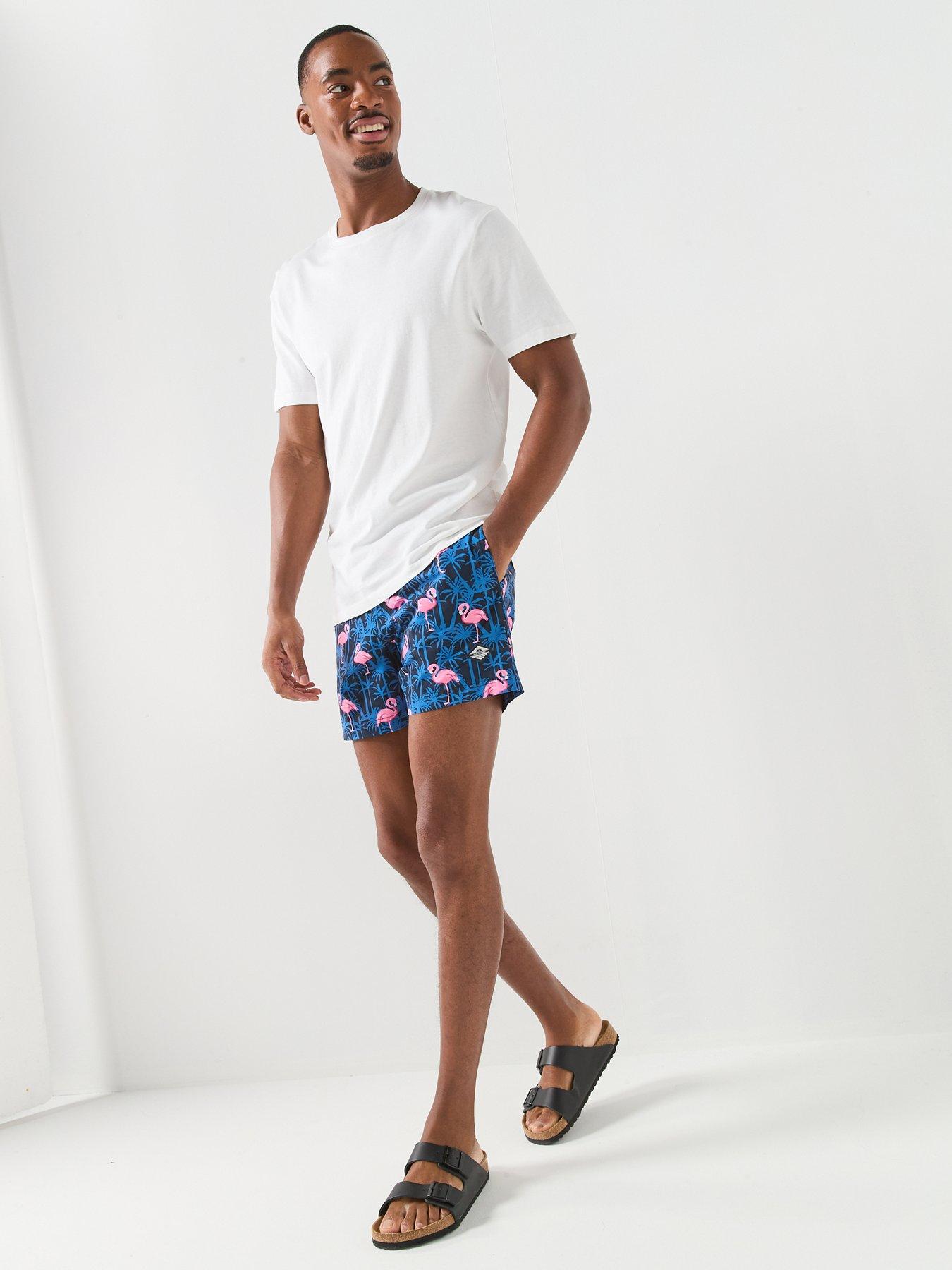 Image 3 of 5 of Jack & Jones Maui Vibes Novelty Aop Swim Shorts - Navy