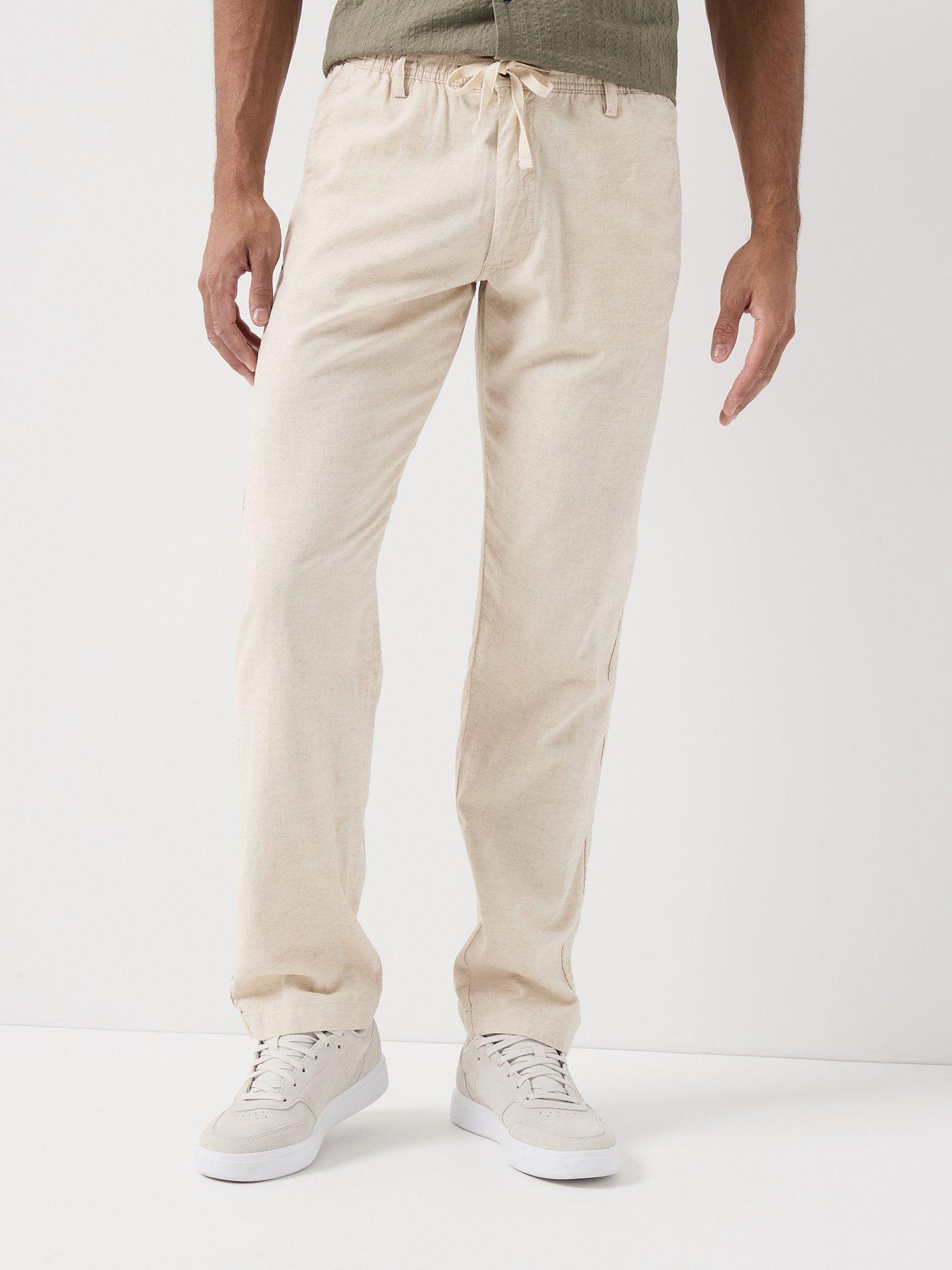 Jack & Jones Kane Hybrid Bondi Trousers, Cream, Size L, Men