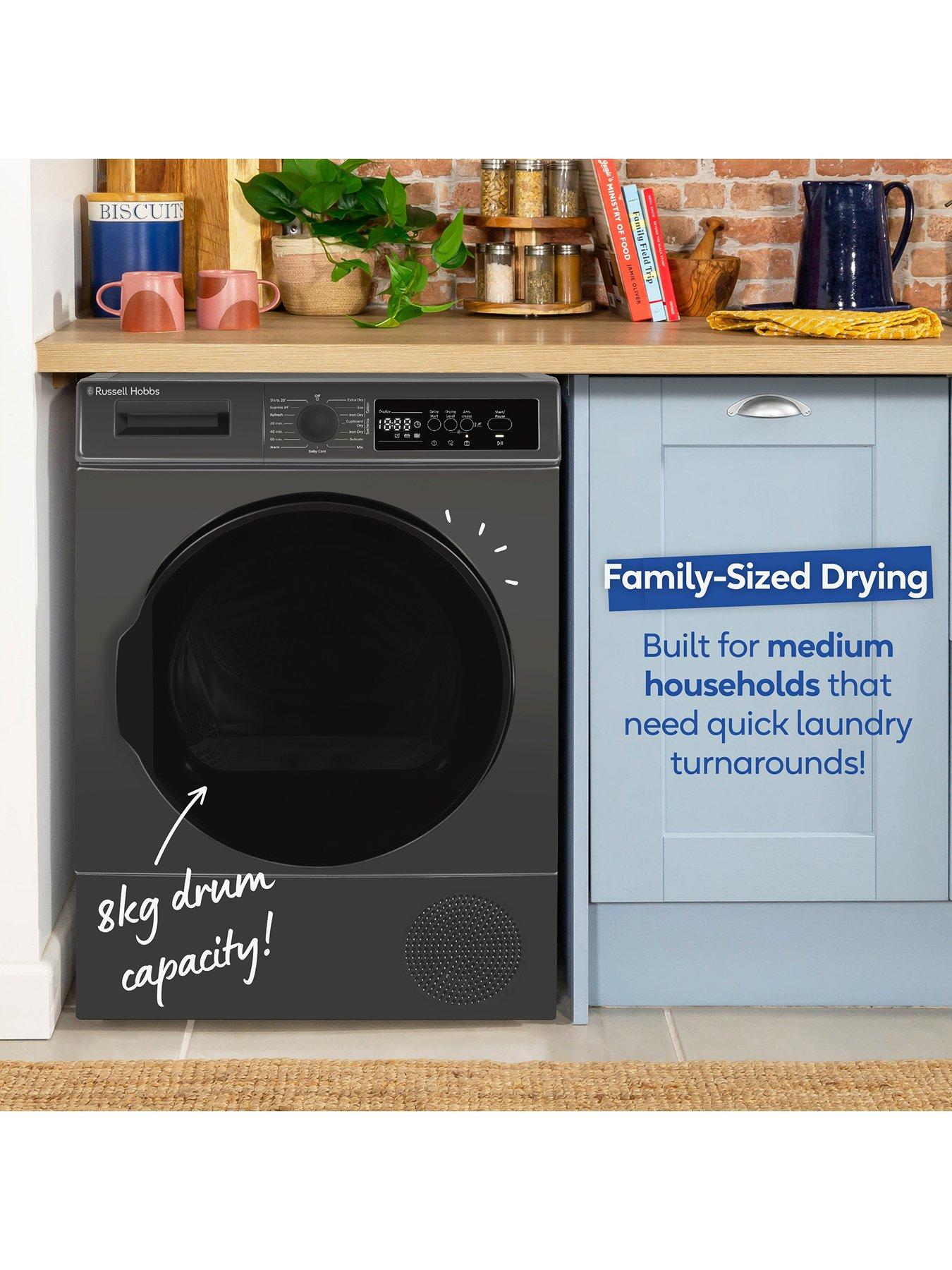 Image 4 of 7 of Russell Hobbs RH8HPTD1E12AN 8KG Heat Pump Tumble Dryer Anthracite