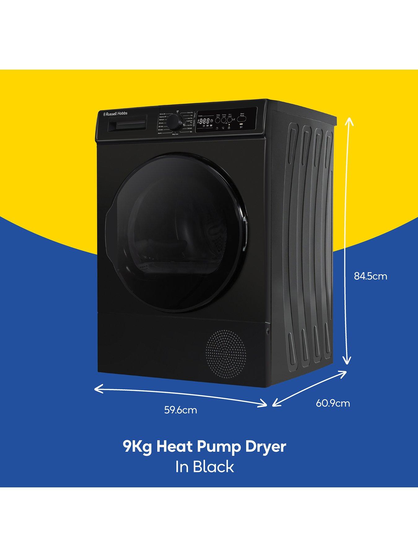 Image 2 of 7 of Russell Hobbs RH9HPTD1E12B 9KG Heat Pump Tumble Dryer Black
