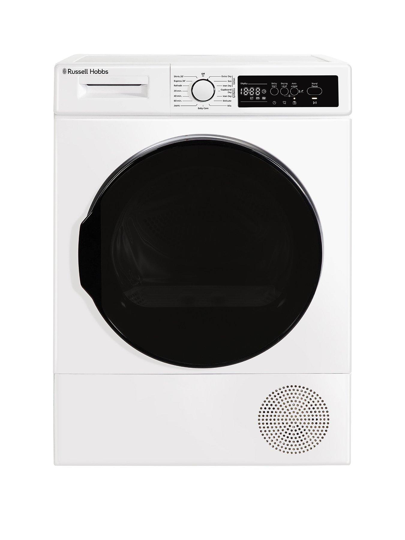 Russell Hobbs RH9HPTD1E12W 9KG Heat Pump Tumble Dryer White